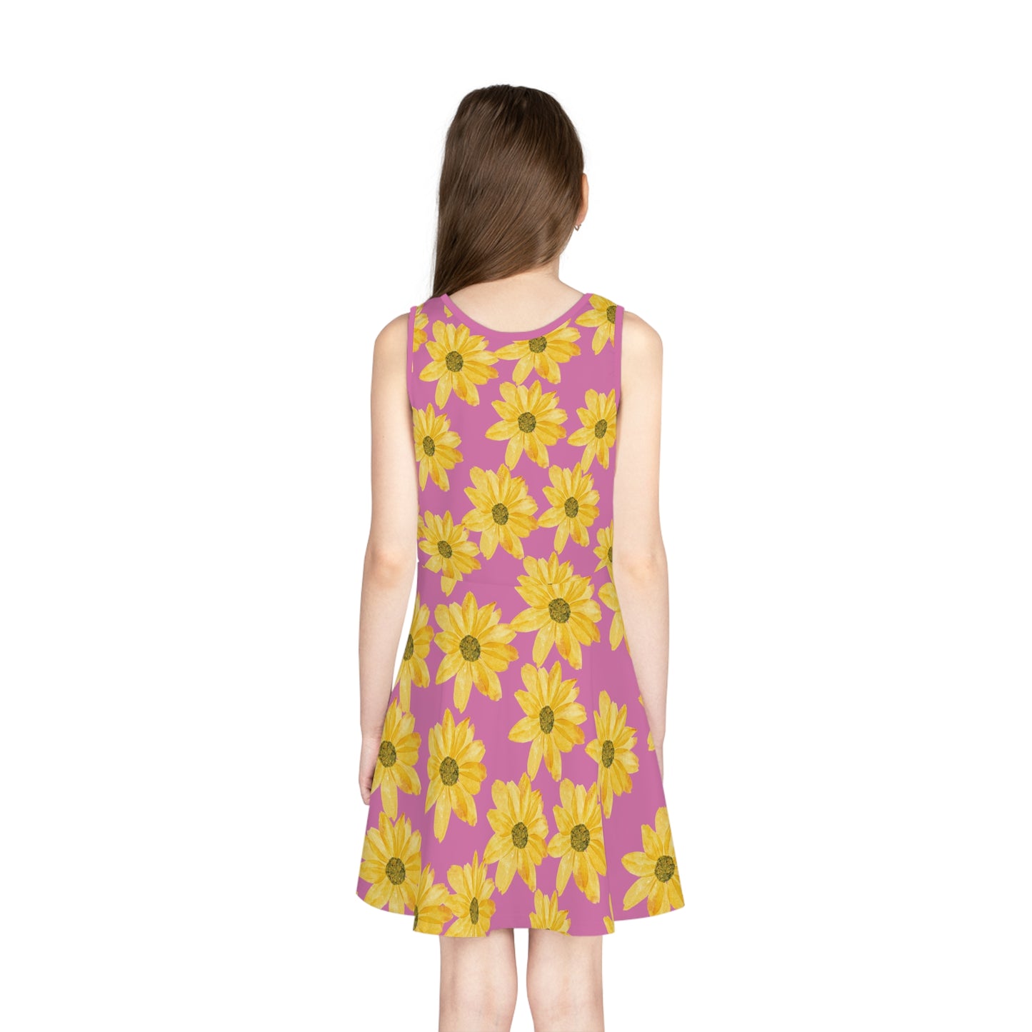 Flowers Print Girls' Sleeveless Sundress (AOP)