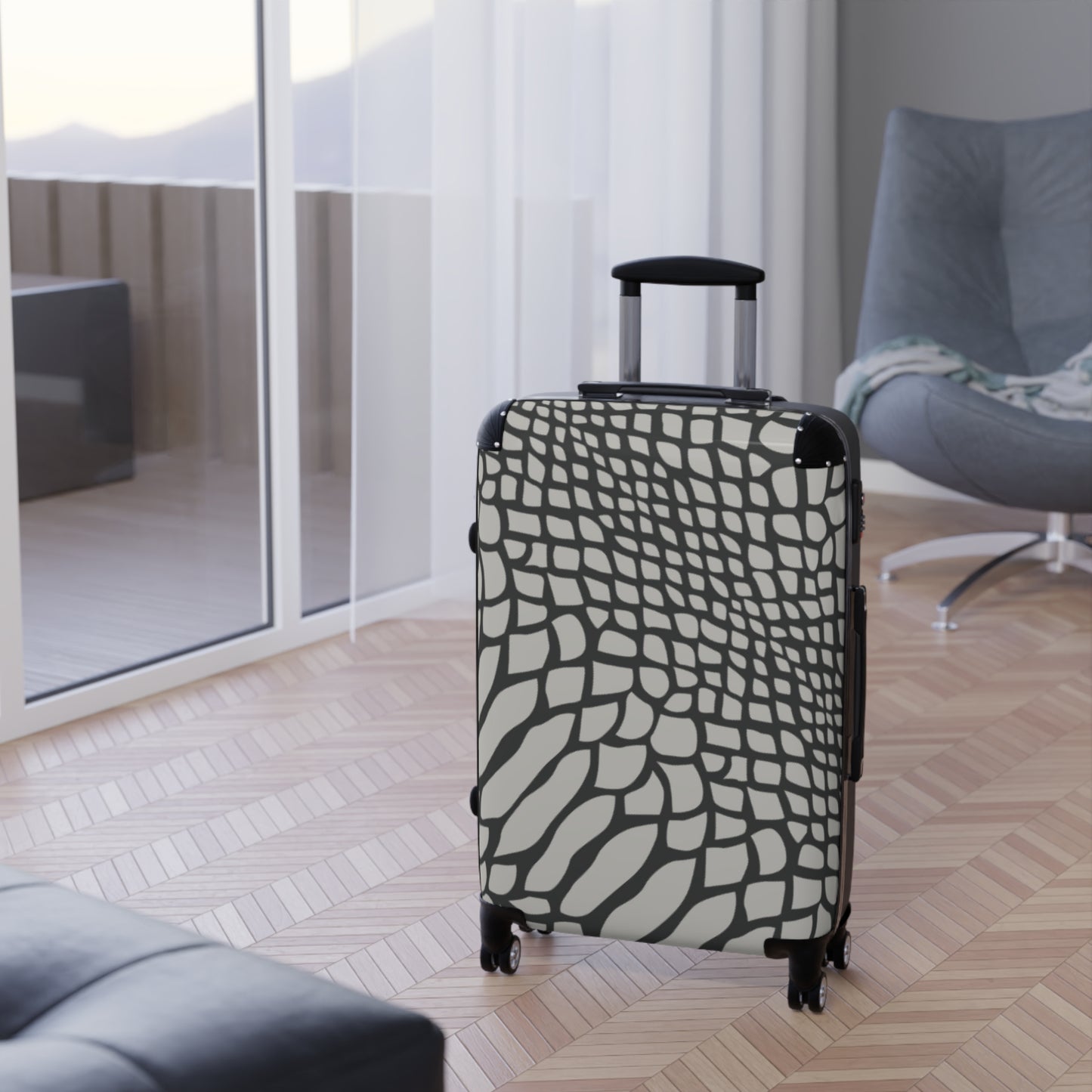 Snakeskin Print Suitcase