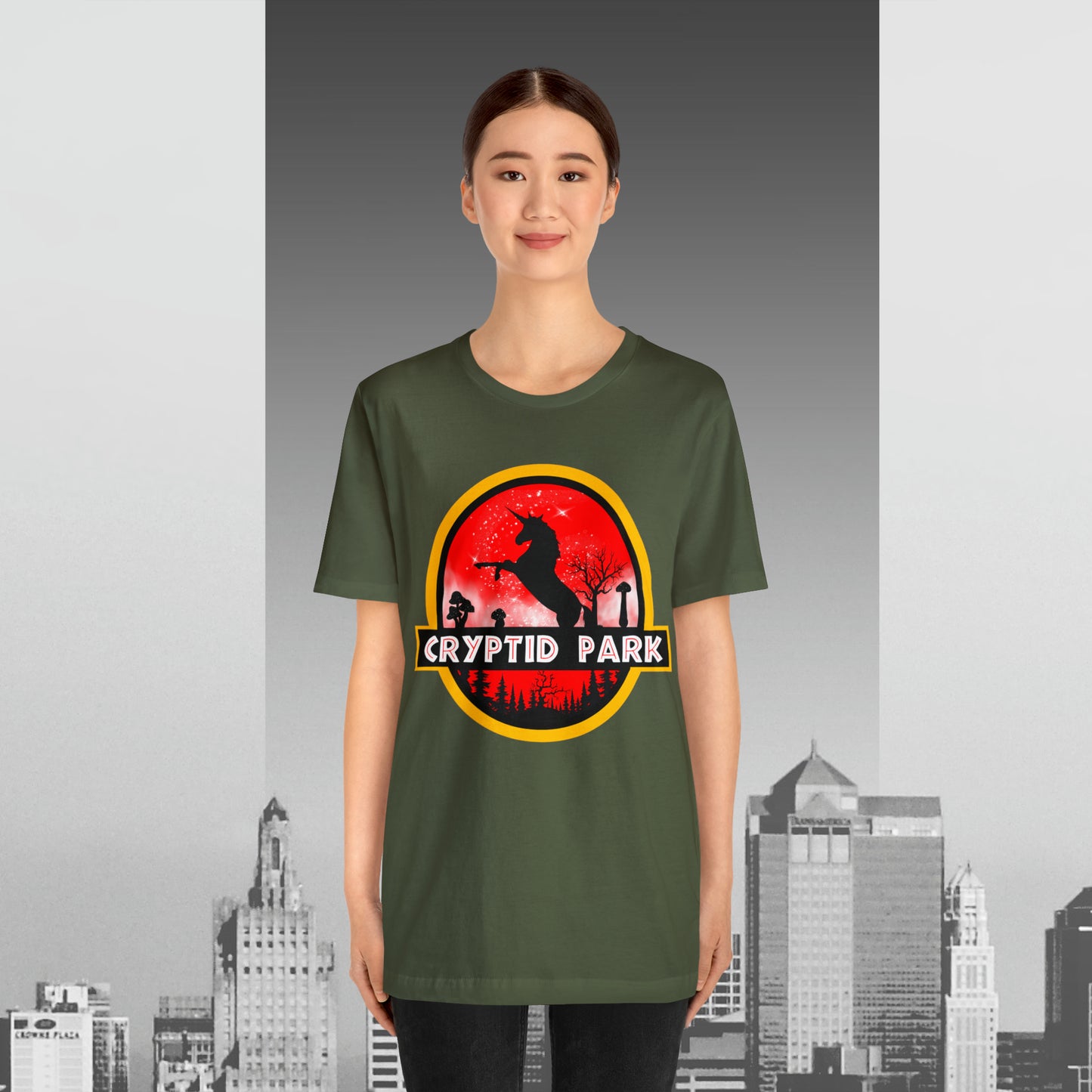 Cryptid Park Series Present The Unicorn Unisex Jersey Short Sleeve Tee