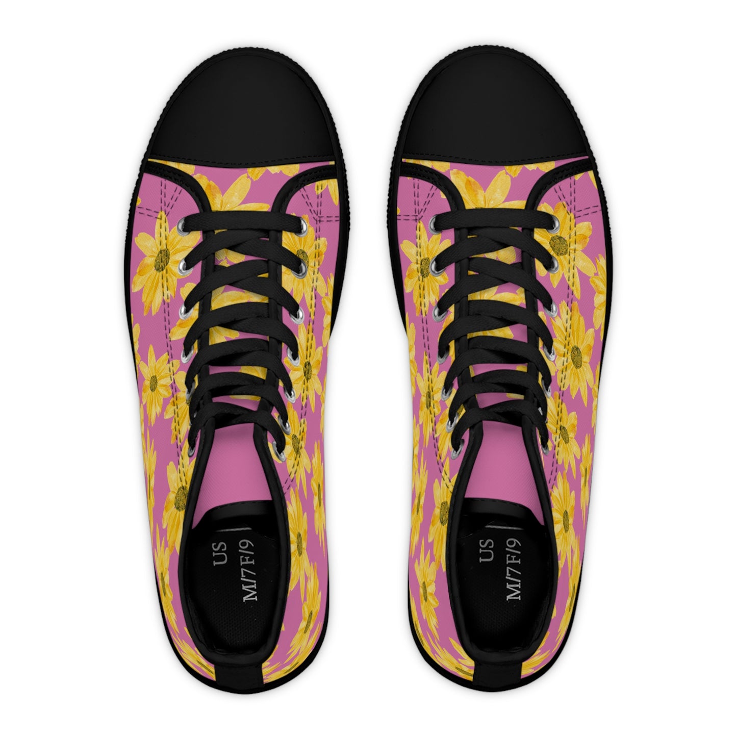 Flower Print Women's High Top Sneakers