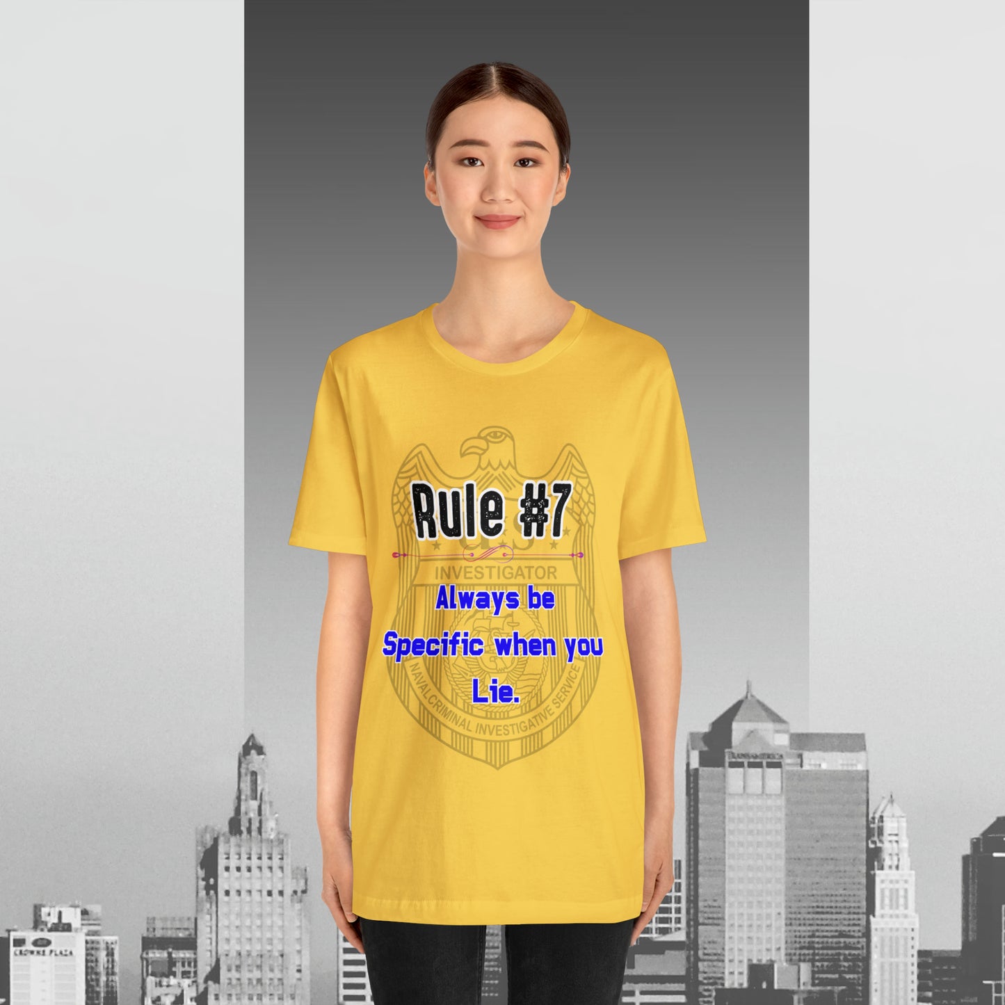 Rules of Gibbs #7 Always be Specific When you Lie Unisex Jersey Short Sleeve Tee