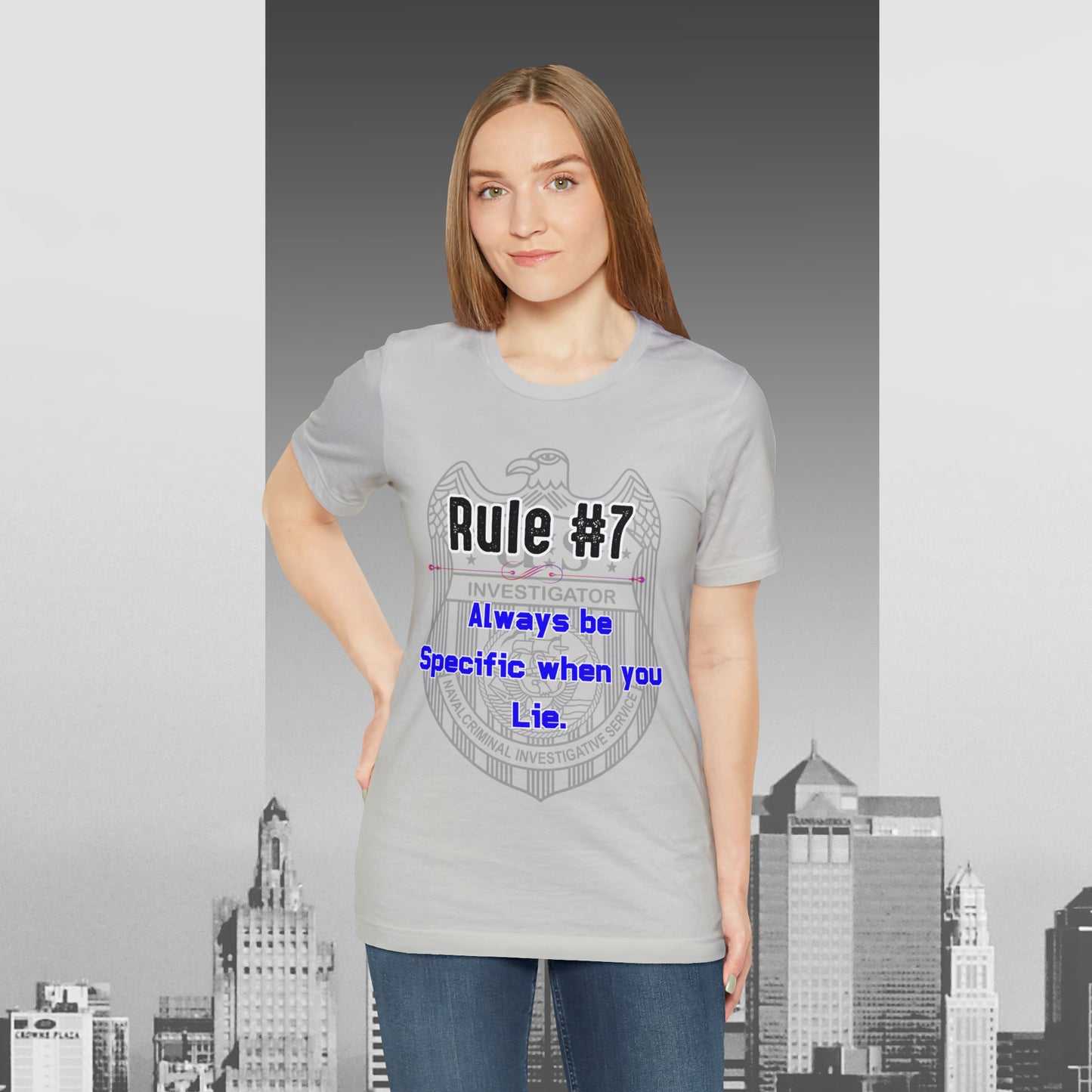 Rules of Gibbs #7 Always be Specific When you Lie Unisex Jersey Short Sleeve Tee