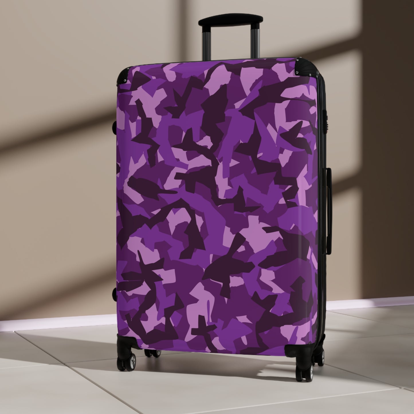 Purple Camo Suitcase