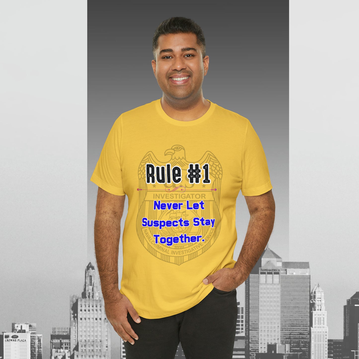 Rules of Gibbs #1 Never Let Suspects stay Together Unisex Jersey Short Sleeve Tee