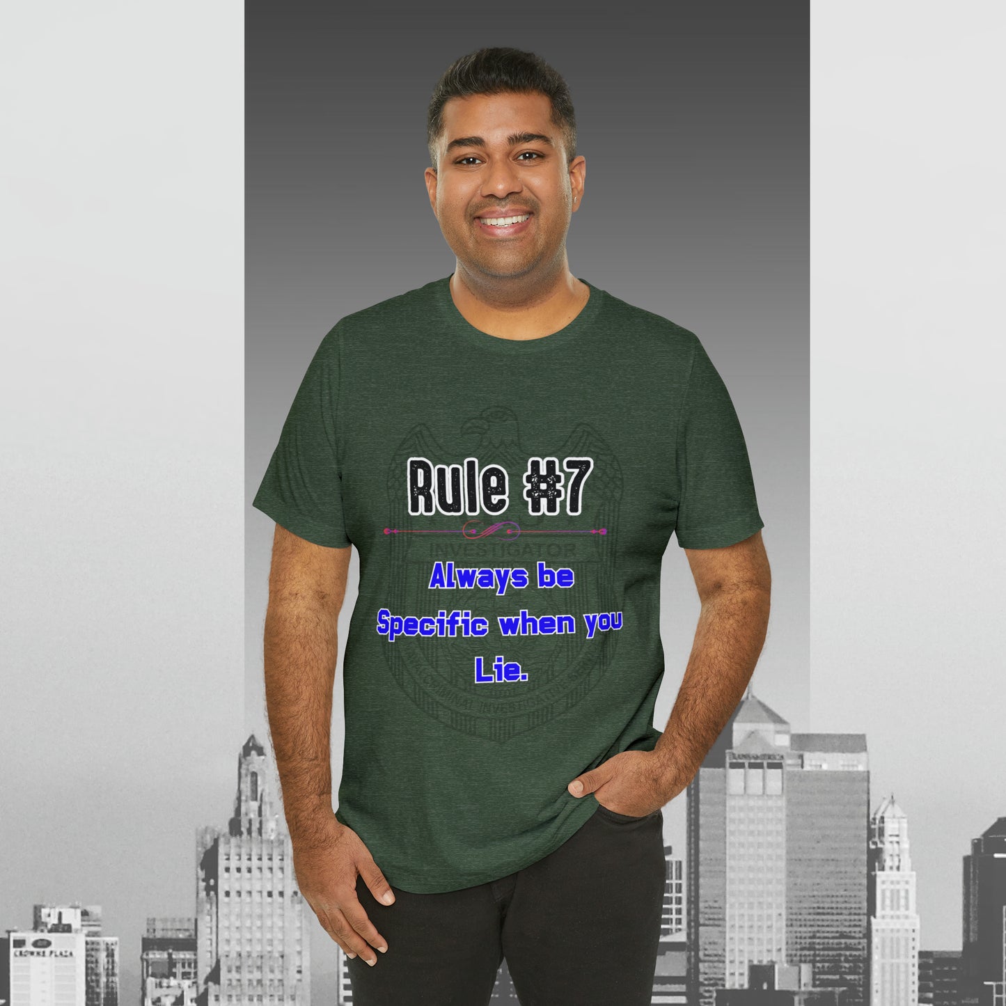 Rules of Gibbs #7 Always be Specific When you Lie Unisex Jersey Short Sleeve Tee