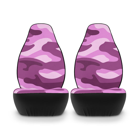 Pink Camo Polyester Car Seat Covers