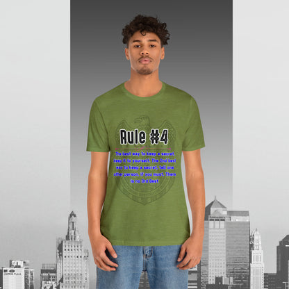 Rules of Gibbs #4 If you have a secret Keep it to yourself Unisex Jersey Short Sleeve Tee