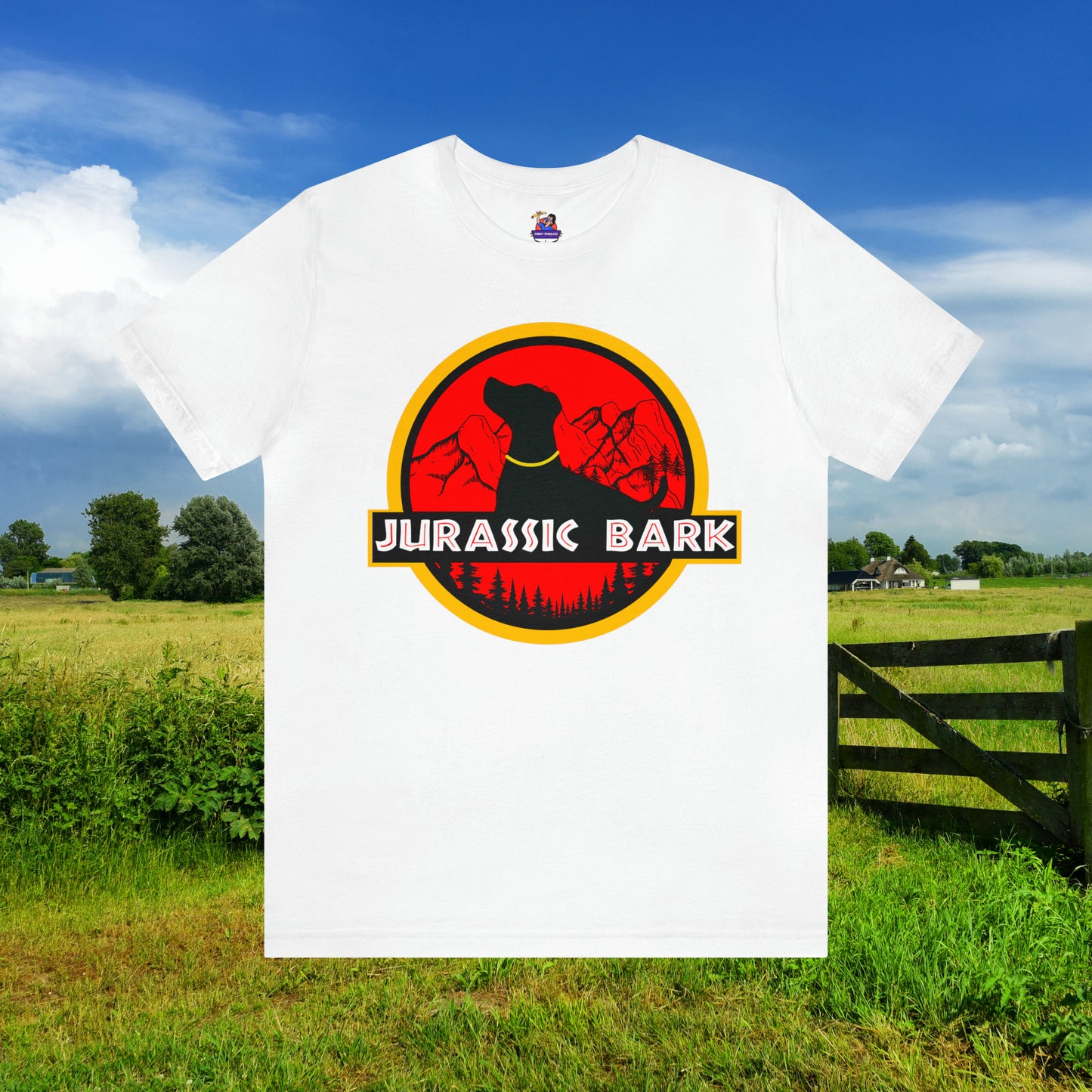 Jurassic Bark Labrador, Retriever Custom Unisex Jersey Short Sleeve Tee