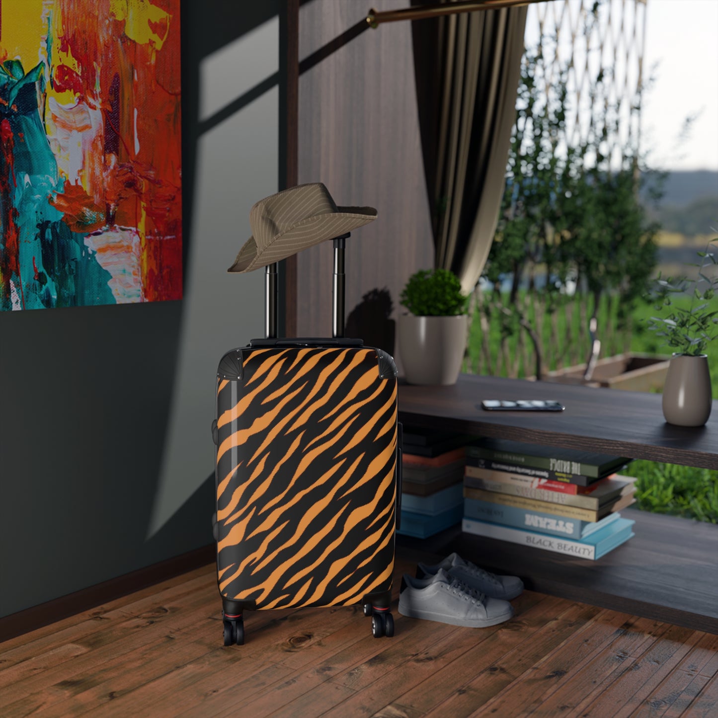 Tiger Print Suitcase