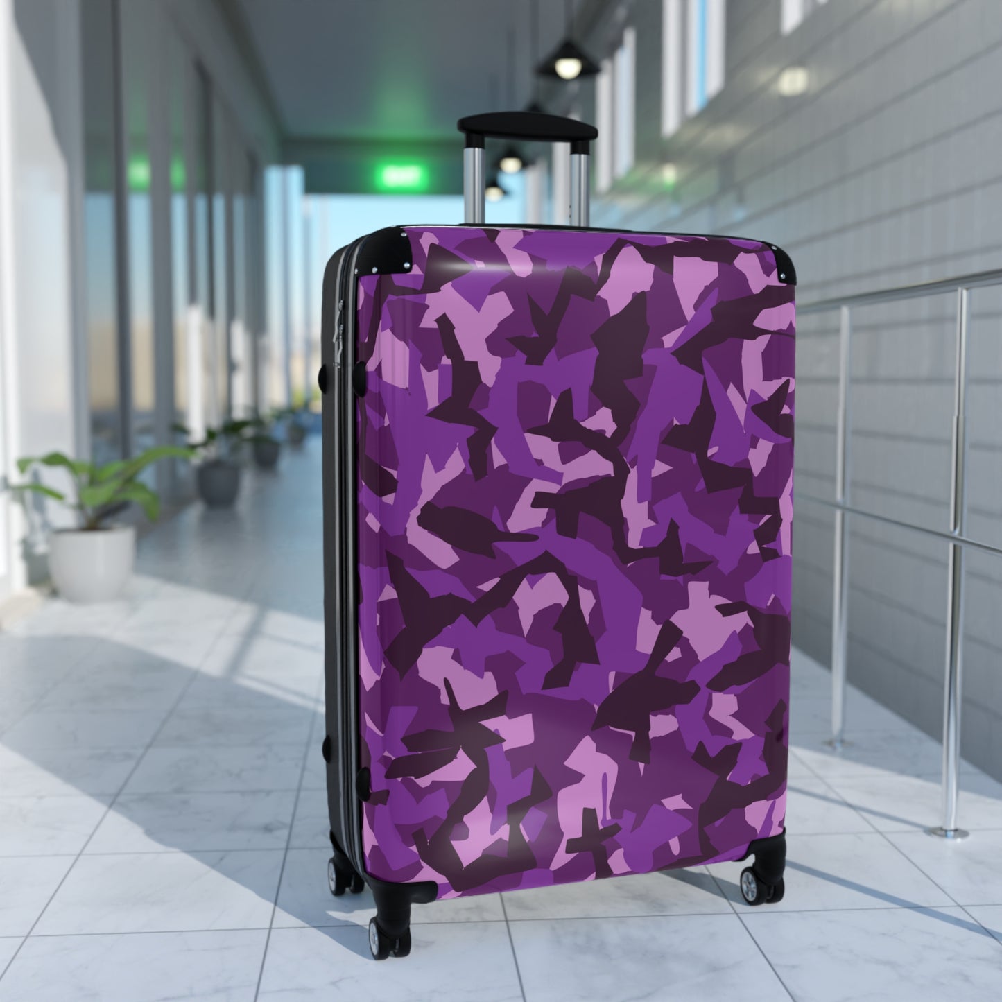 Purple Camo Suitcase