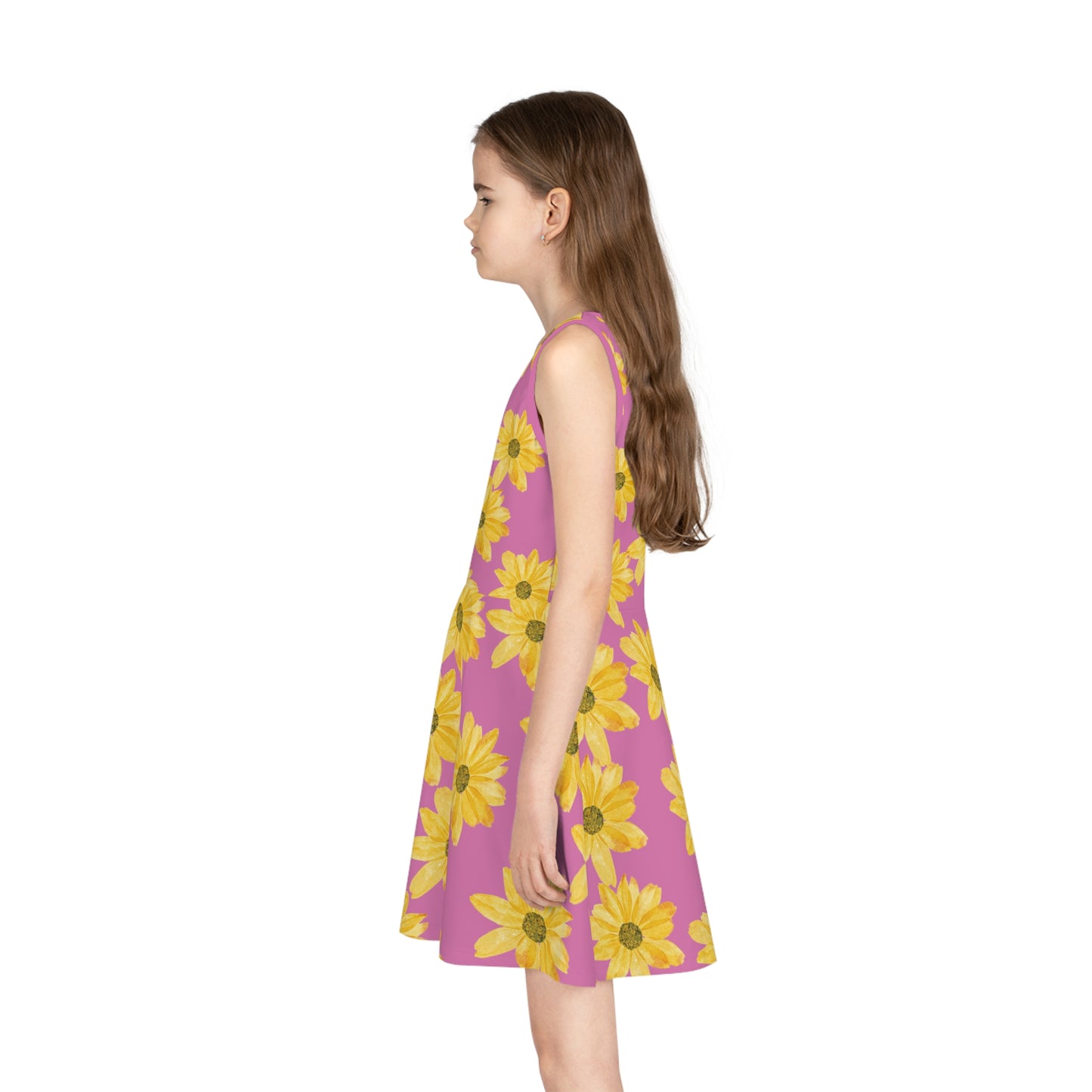 Flowers Print Girls' Sleeveless Sundress (AOP)