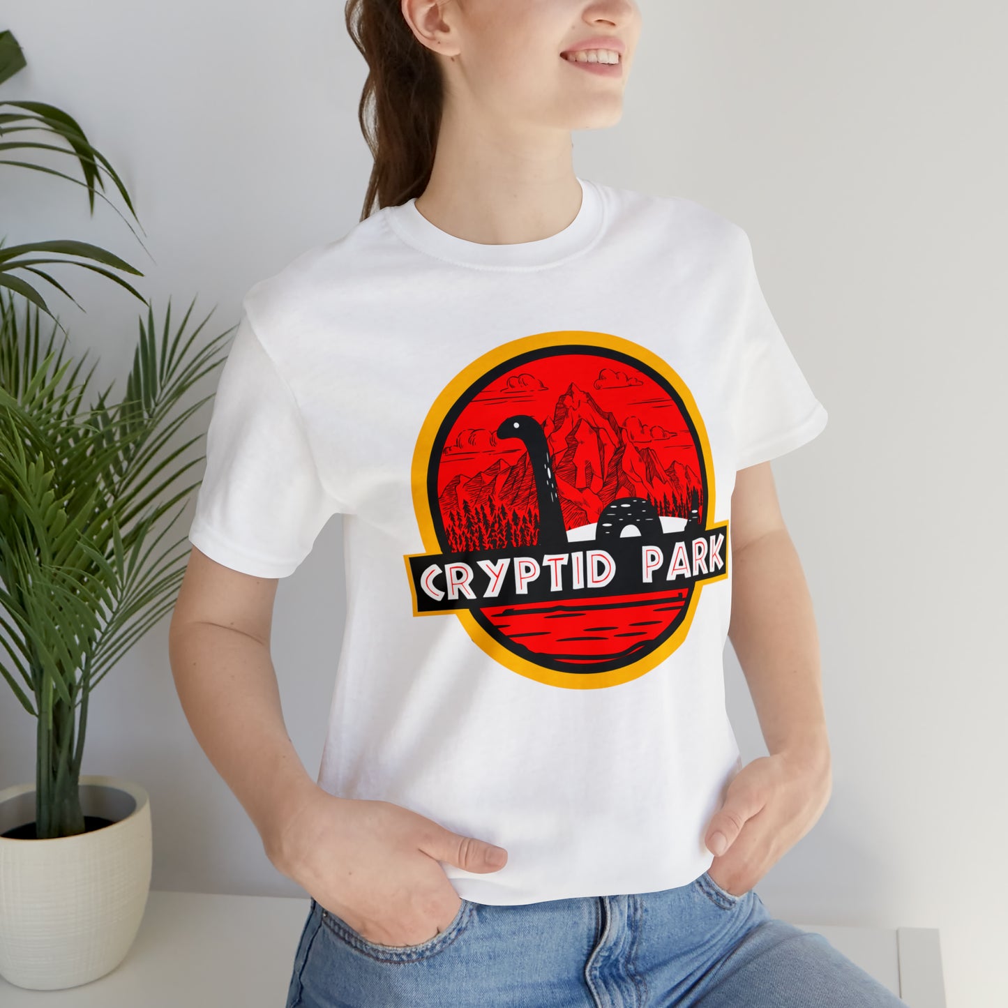 Cryptid Park Series Present The Loch Ness Monster Unisex Jersey Short Sleeve Tee