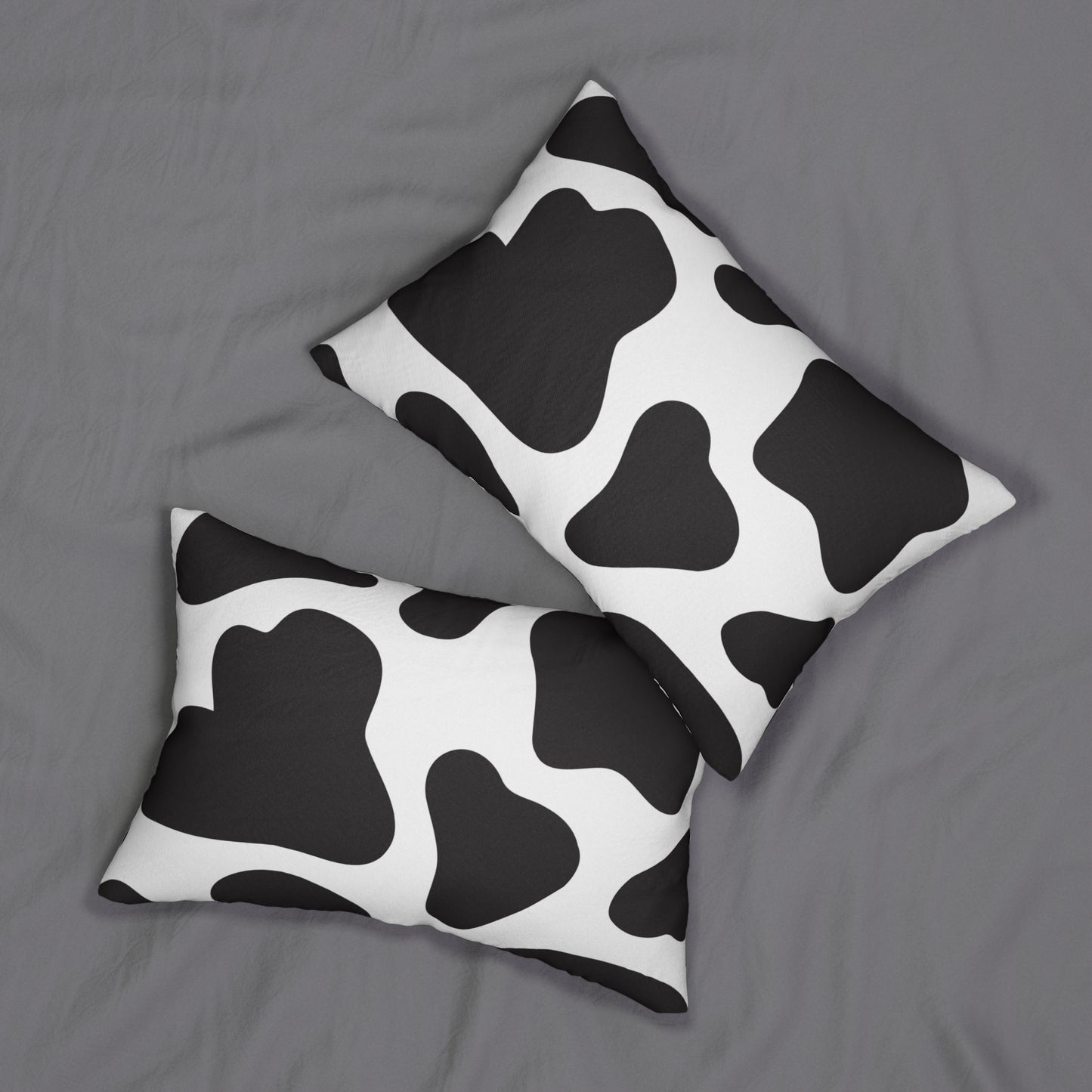 Cow Print Spun Polyester Lumbar Pillow