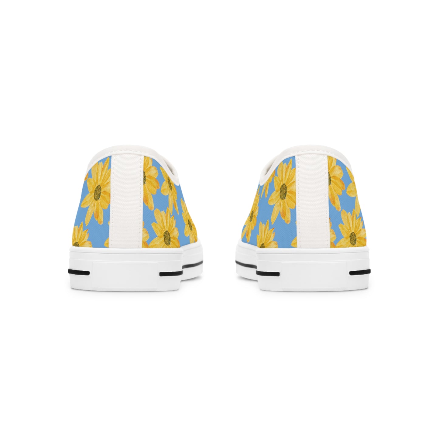 Flower Print Women's Low Top Sneakers