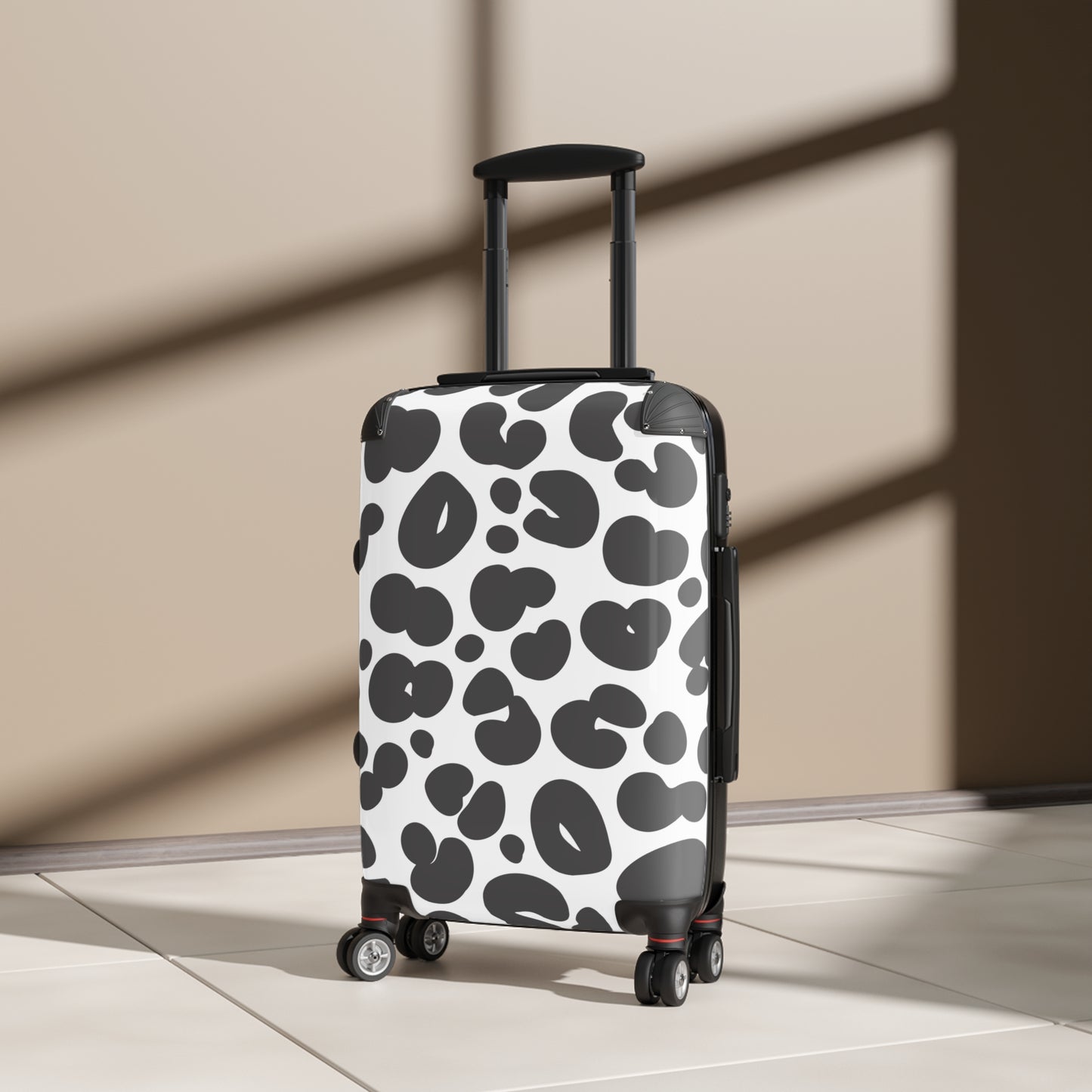 Black and White Cheetah Print Suitcase