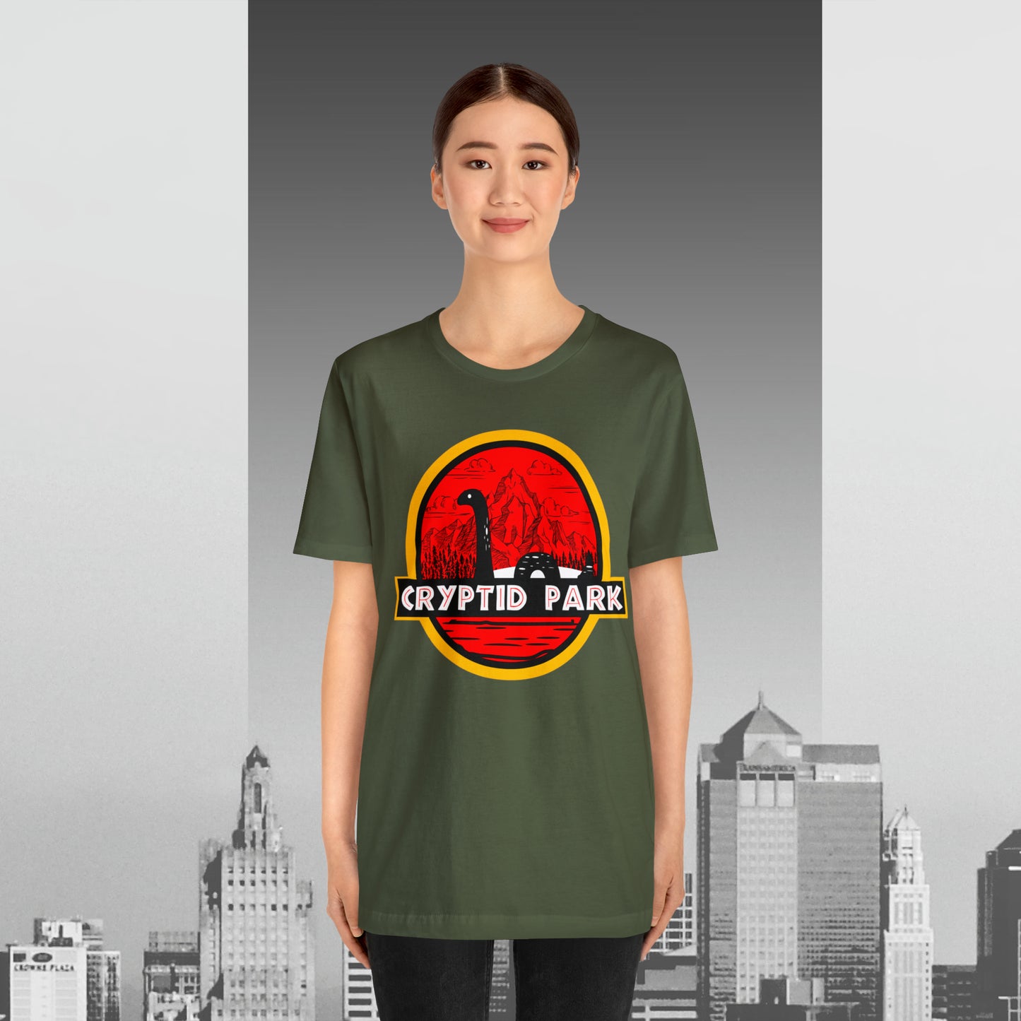 Cryptid Park Series Present The Loch Ness Monster Unisex Jersey Short Sleeve Tee