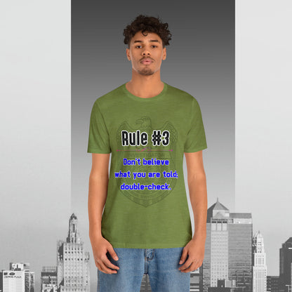 Rules of Gibbs #3 Don't Believe what you are told Unisex Jersey Short Sleeve Tee