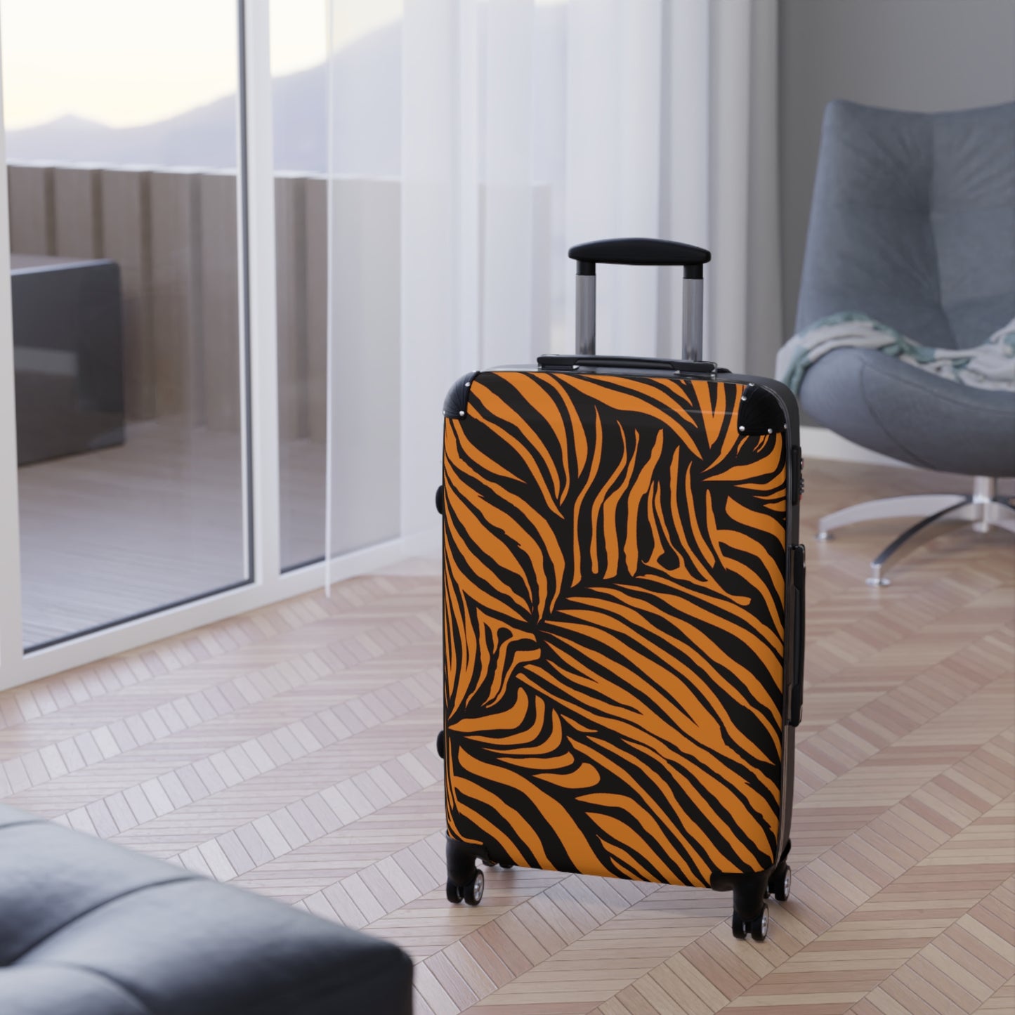 Tiger Print Suitcase