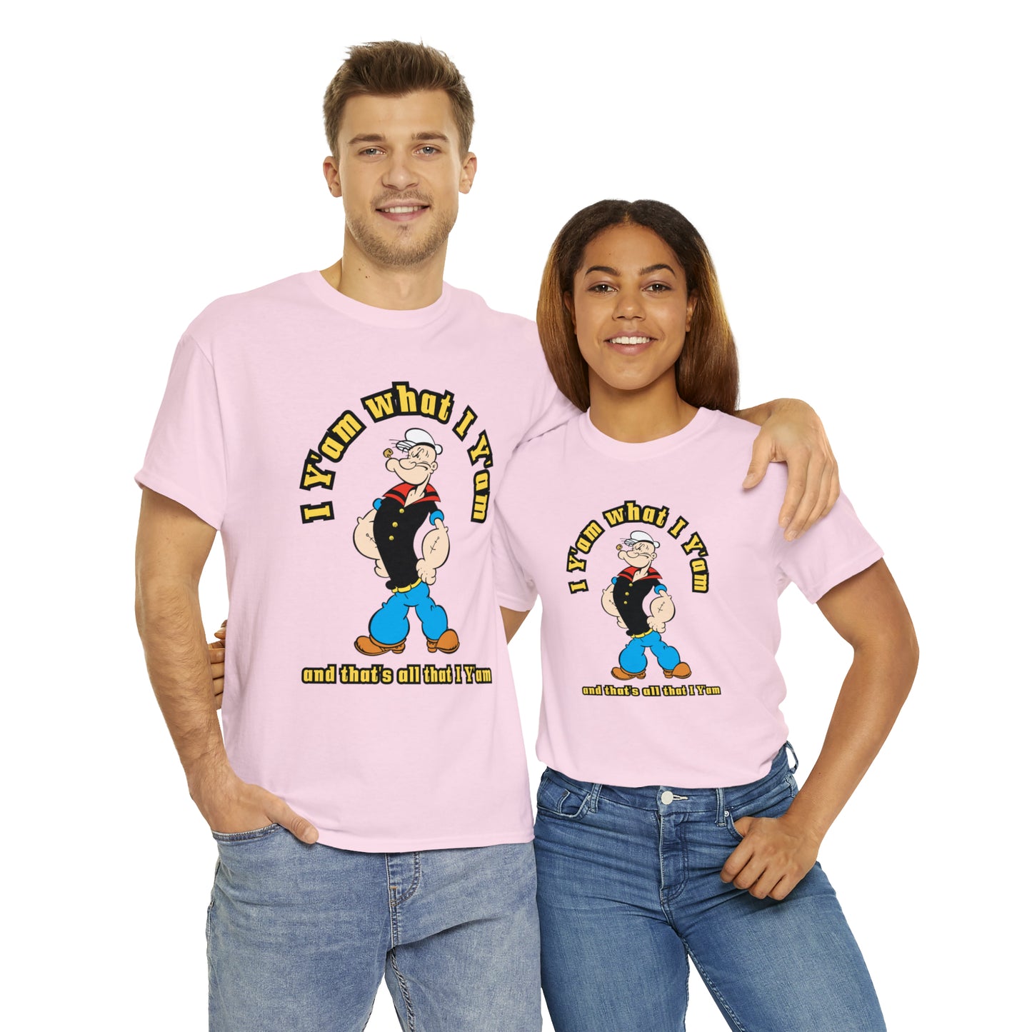 Popeye I Y'am what I Y'am and that's all that I Y'am Unisex Heavy Cotton Tee