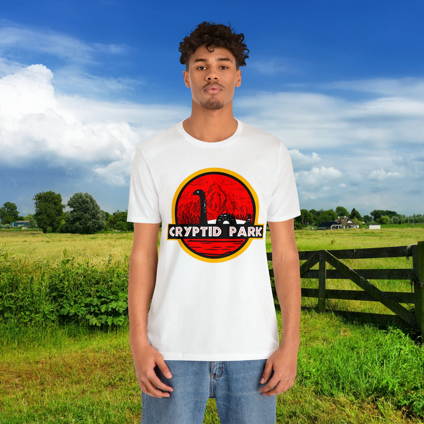 Cryptid Park Series Present The Loch Ness Monster Unisex Jersey Short Sleeve Tee