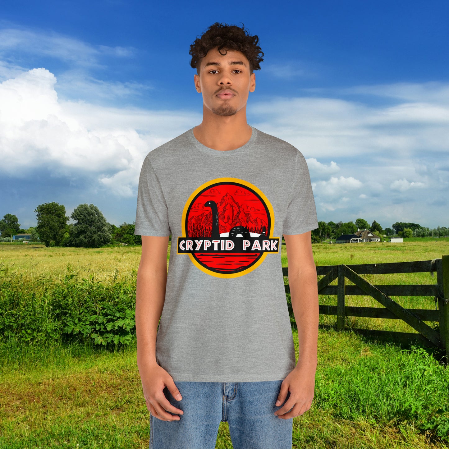 Cryptid Park Series Present The Loch Ness Monster Unisex Jersey Short Sleeve Tee