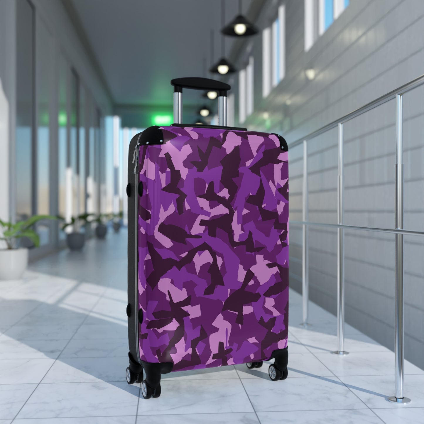 Purple Camo Suitcase