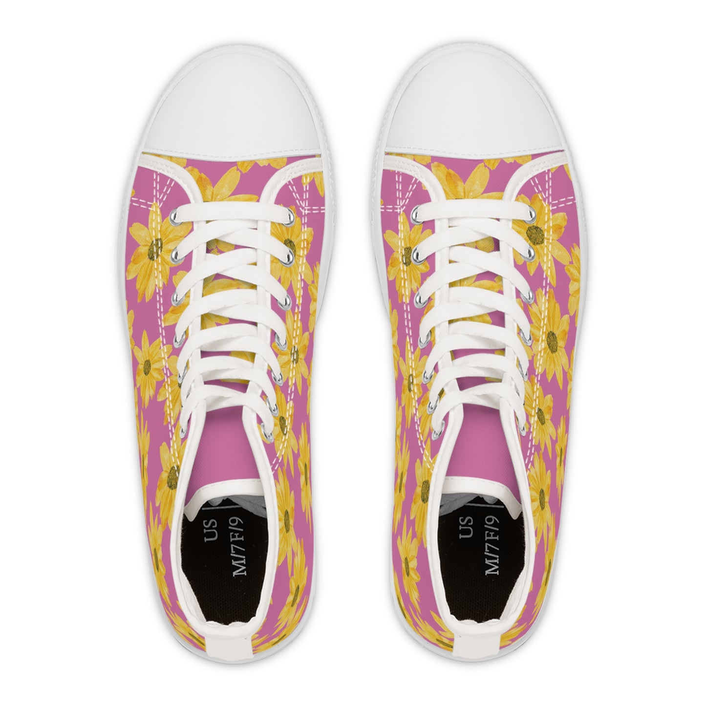 Flower Print Women's High Top Sneakers