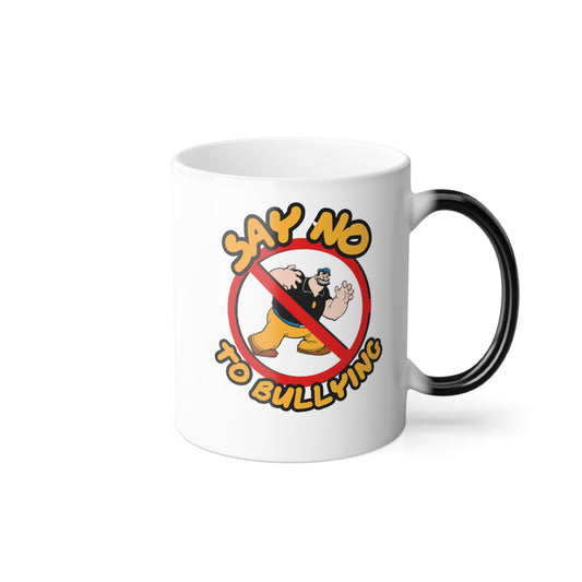 Popeye's Bluto Say no to Bullying/ Color Morphing Mug, 11oz