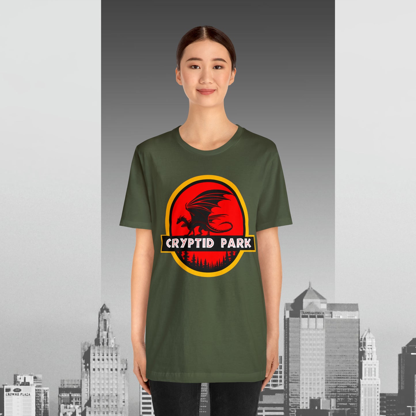 Cryptid Park Series Present The Dragon Unisex Jersey Short Sleeve Tee