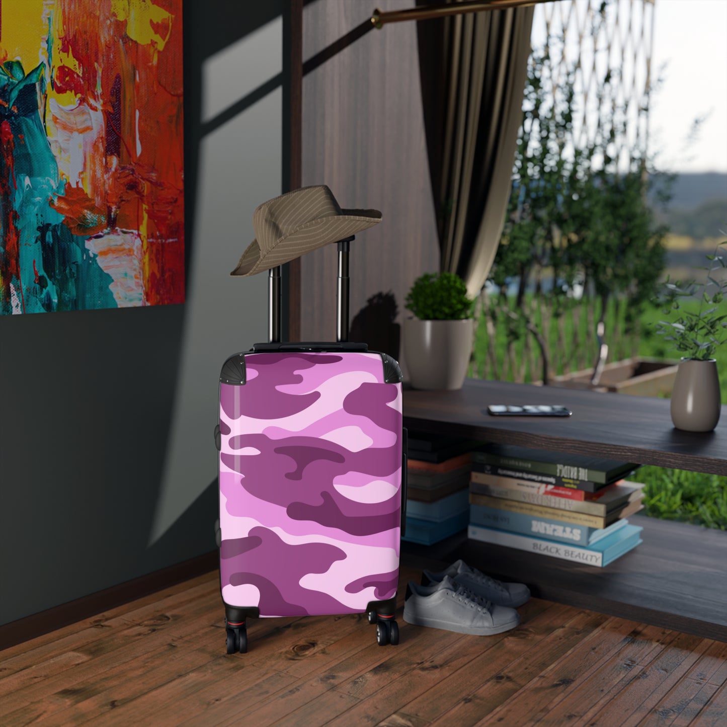 Pink Camo Suitcase