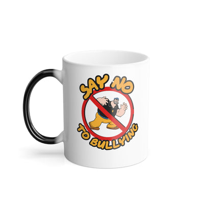 Popeye's Bluto Say no to Bullying/ Color Morphing Mug, 11oz