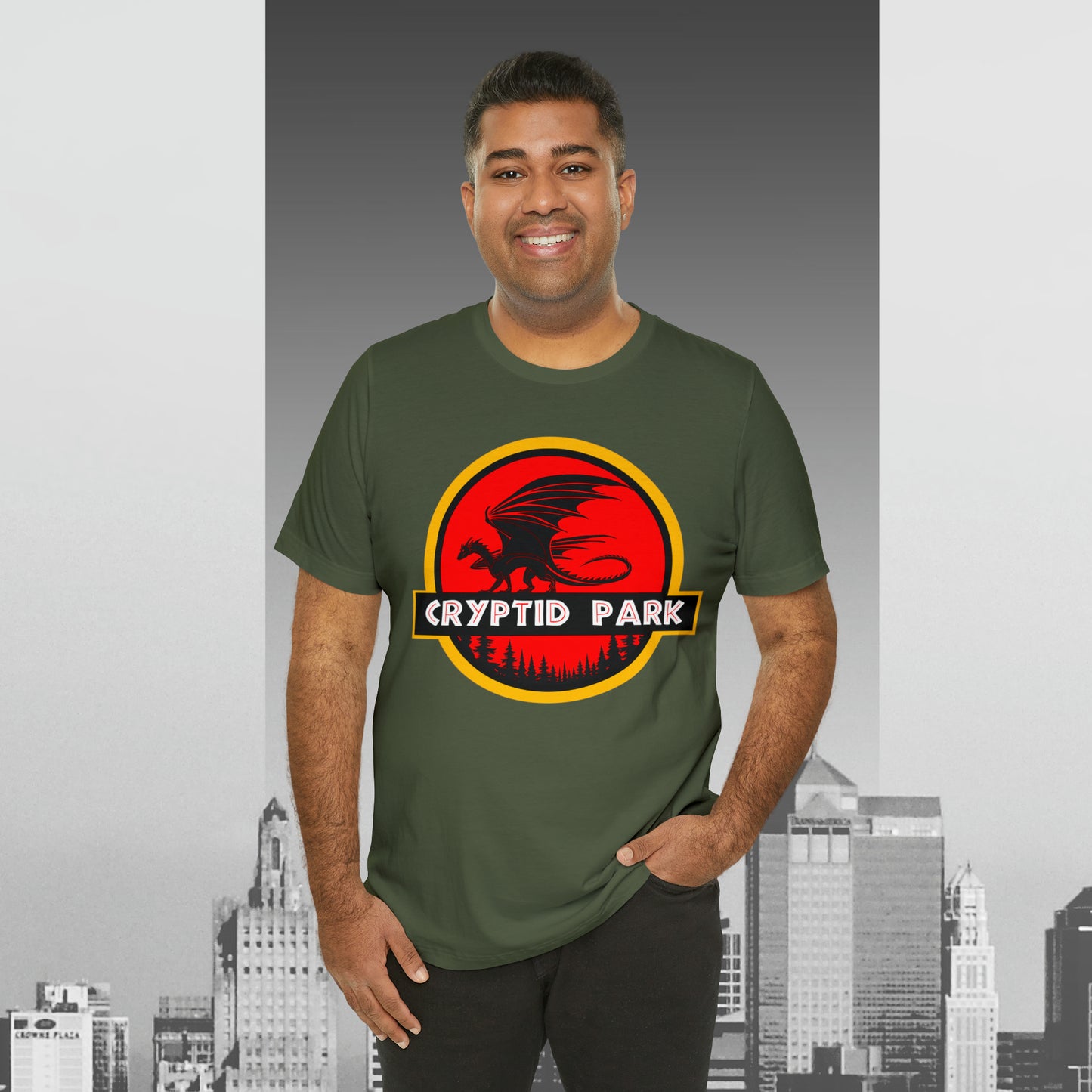 Cryptid Park Series Present The Dragon Unisex Jersey Short Sleeve Tee