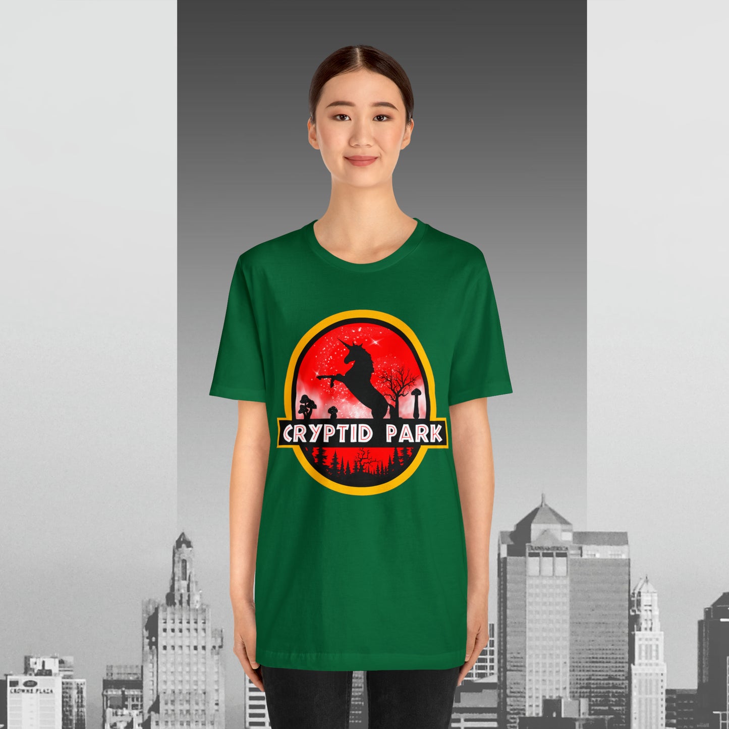 Cryptid Park Series Present The Unicorn Unisex Jersey Short Sleeve Tee