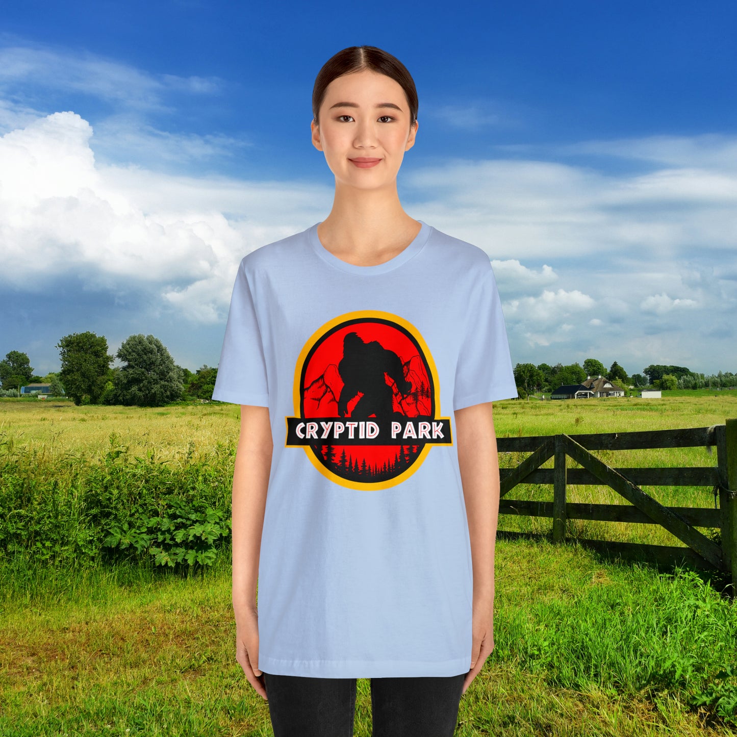 Cryptid Park Series Presents Bigfoot Unisex Jersey Short Sleeve Tee