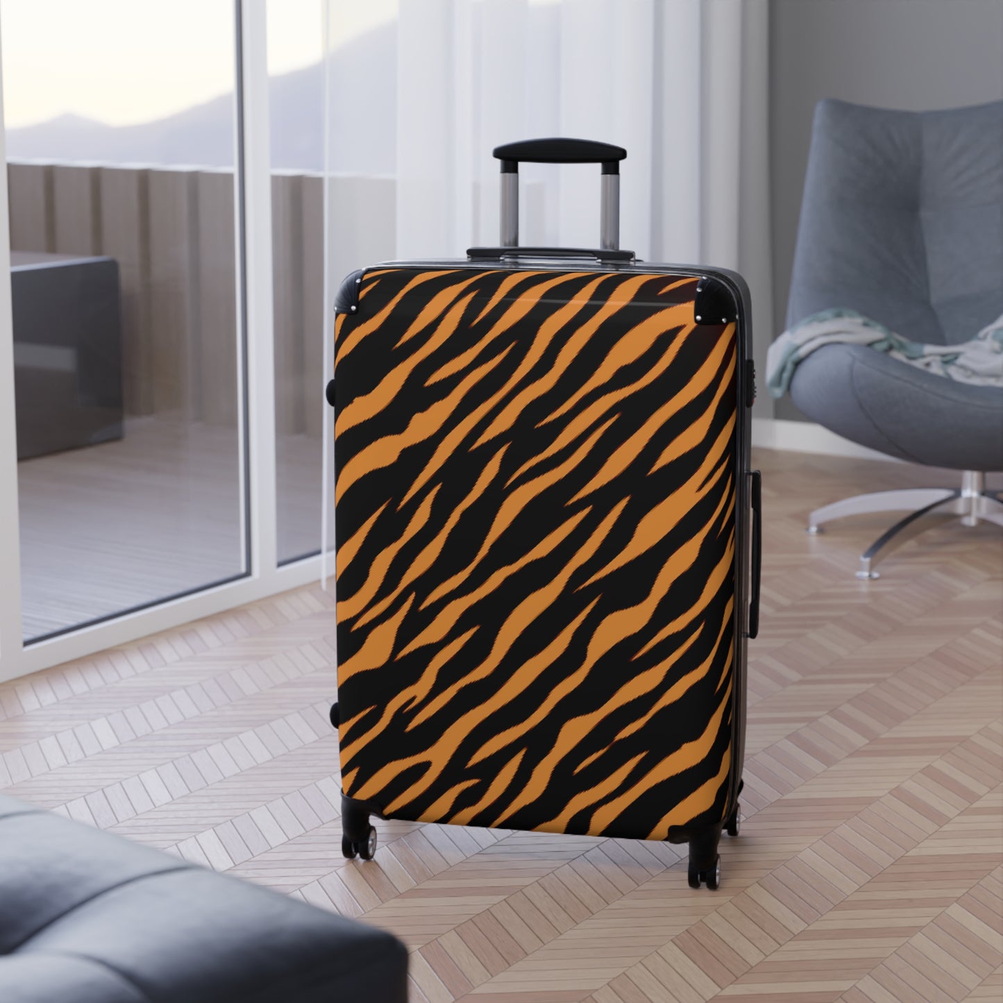 Tiger Print Suitcase