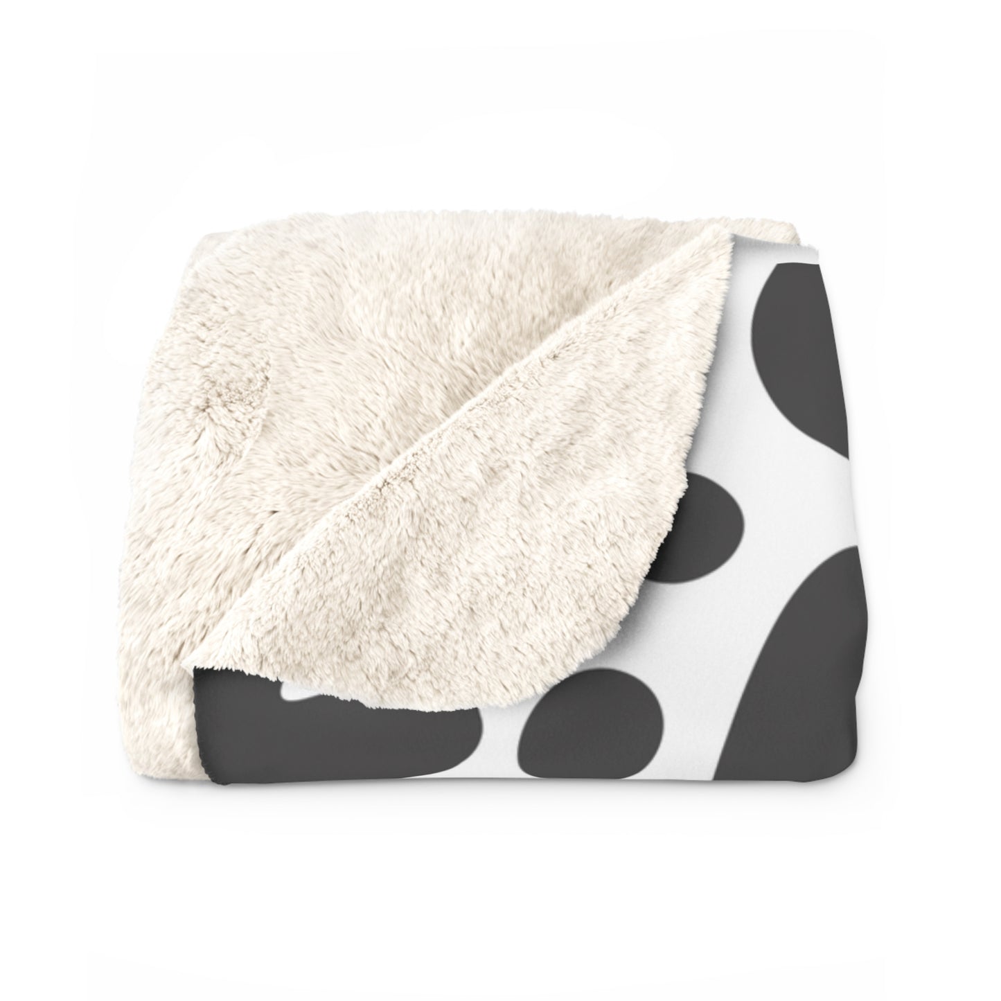 Black and White Cheetah Sherpa Fleece Blanket