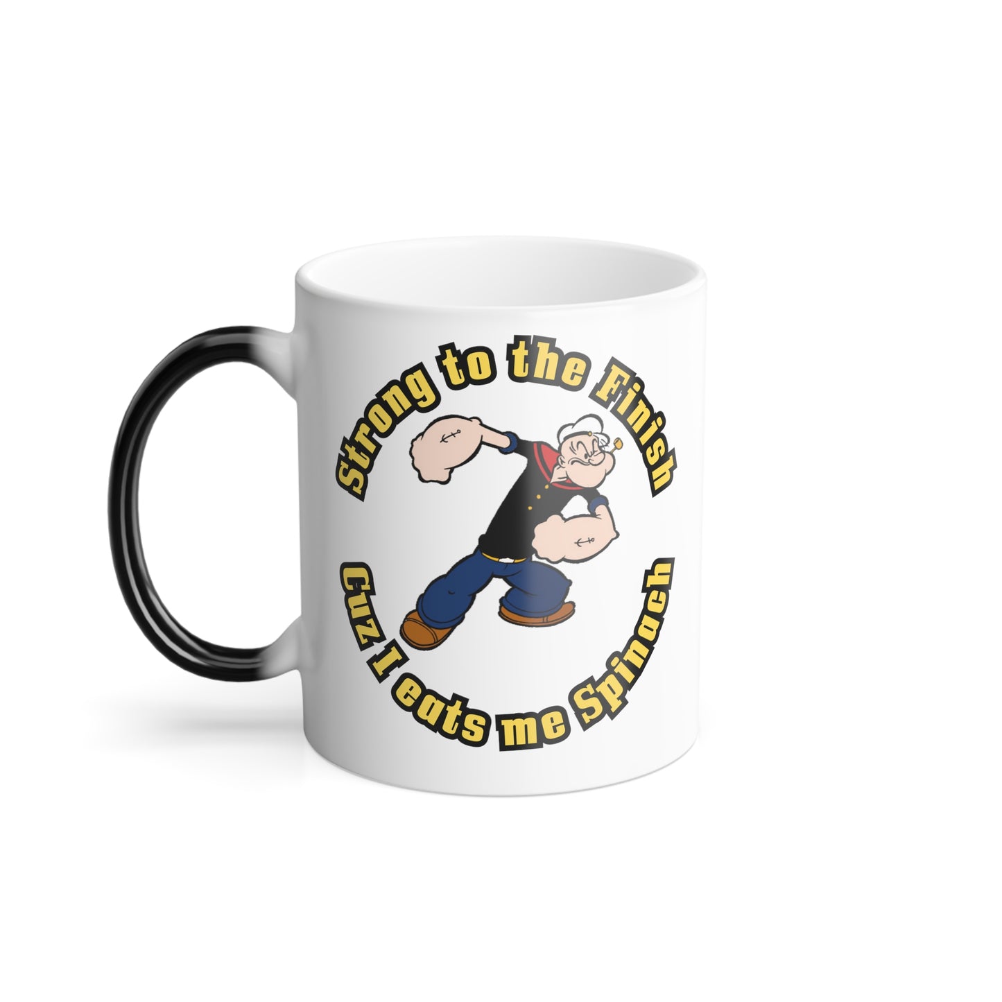 Popeye's Strong To the Finish /Color Morphing Mug, 11oz