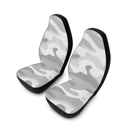 Gray Camo Polyester Car Seat Covers
