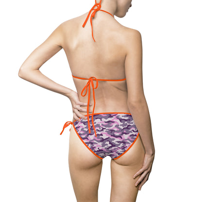 Pink Camouflage Women's Bikini Swimsuit (AOP)