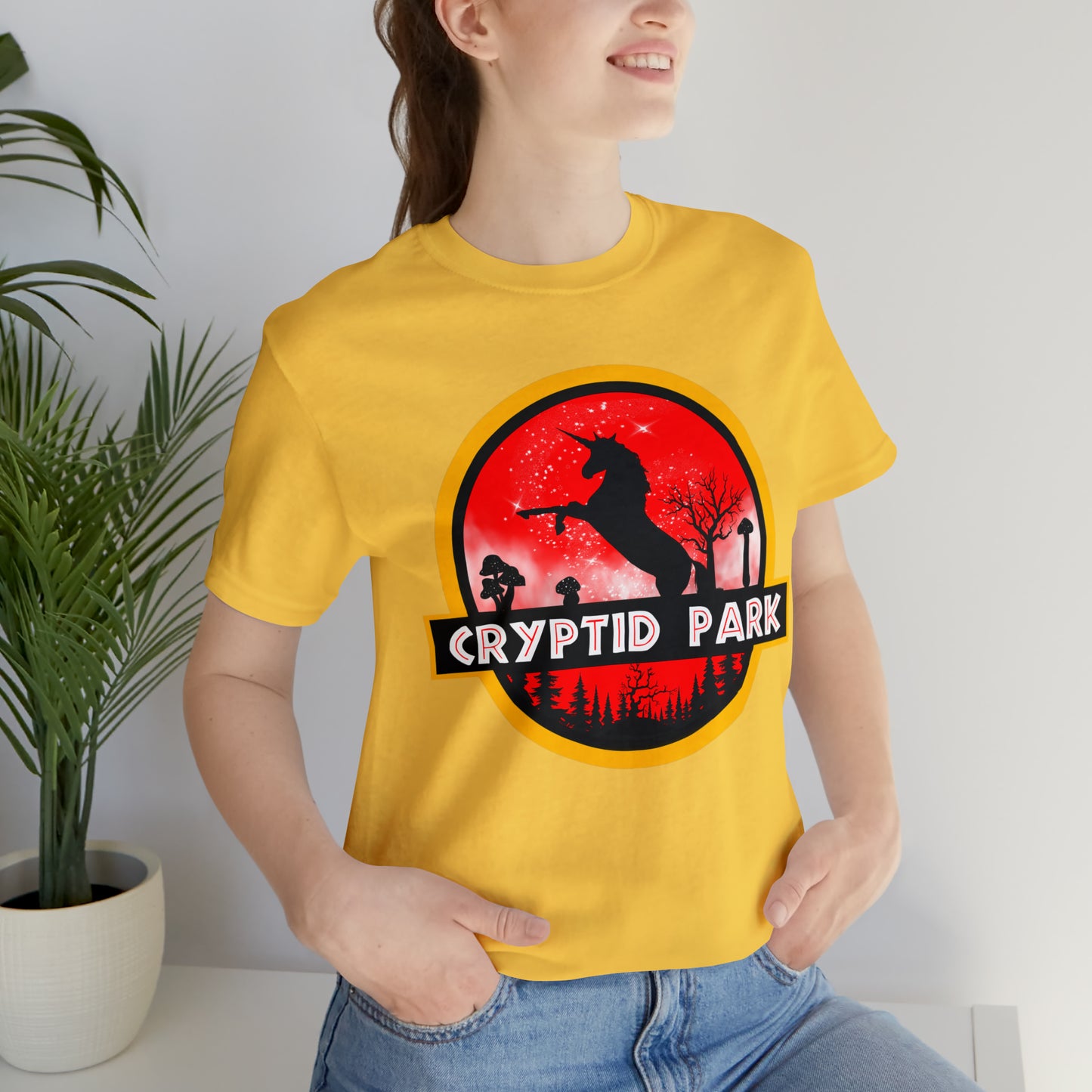 Cryptid Park Series Present The Unicorn Unisex Jersey Short Sleeve Tee