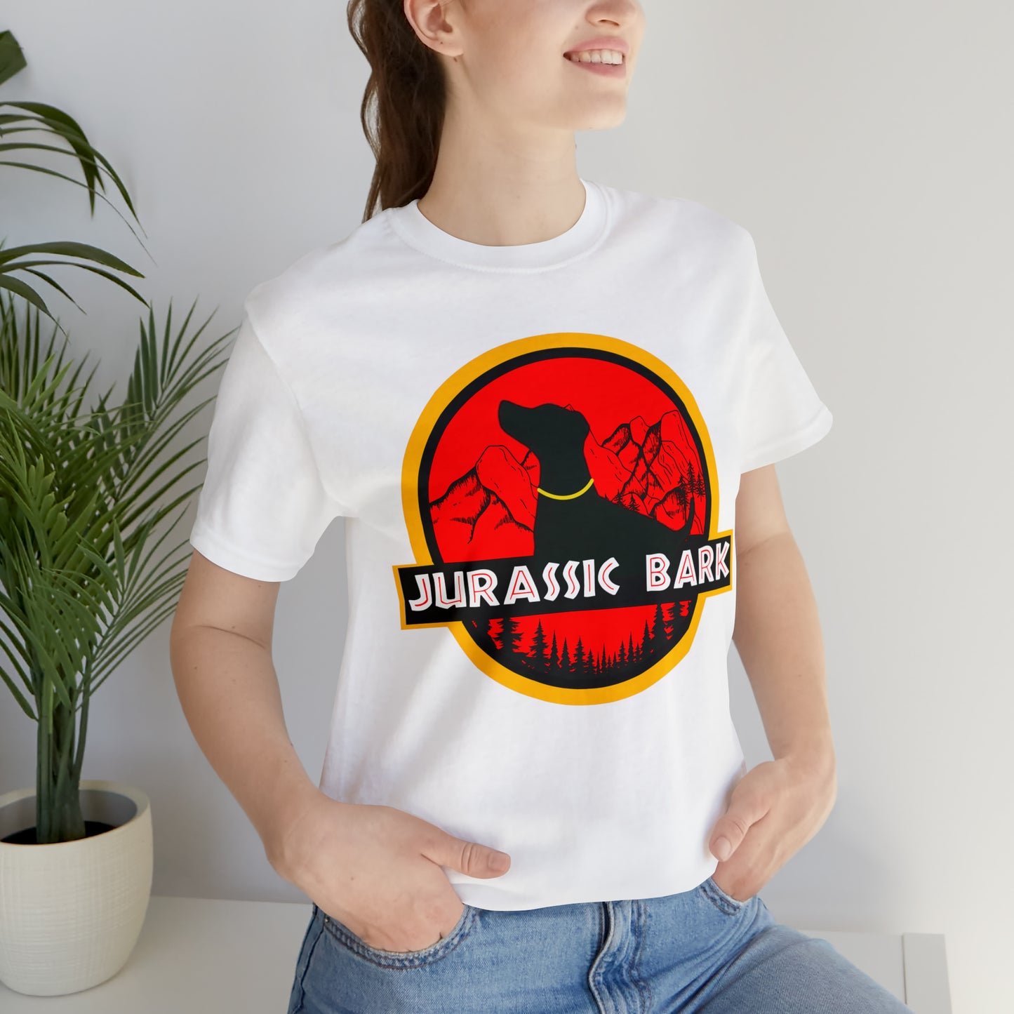 Jurassic Bark Labrador, Retriever Custom Unisex Jersey Short Sleeve Tee