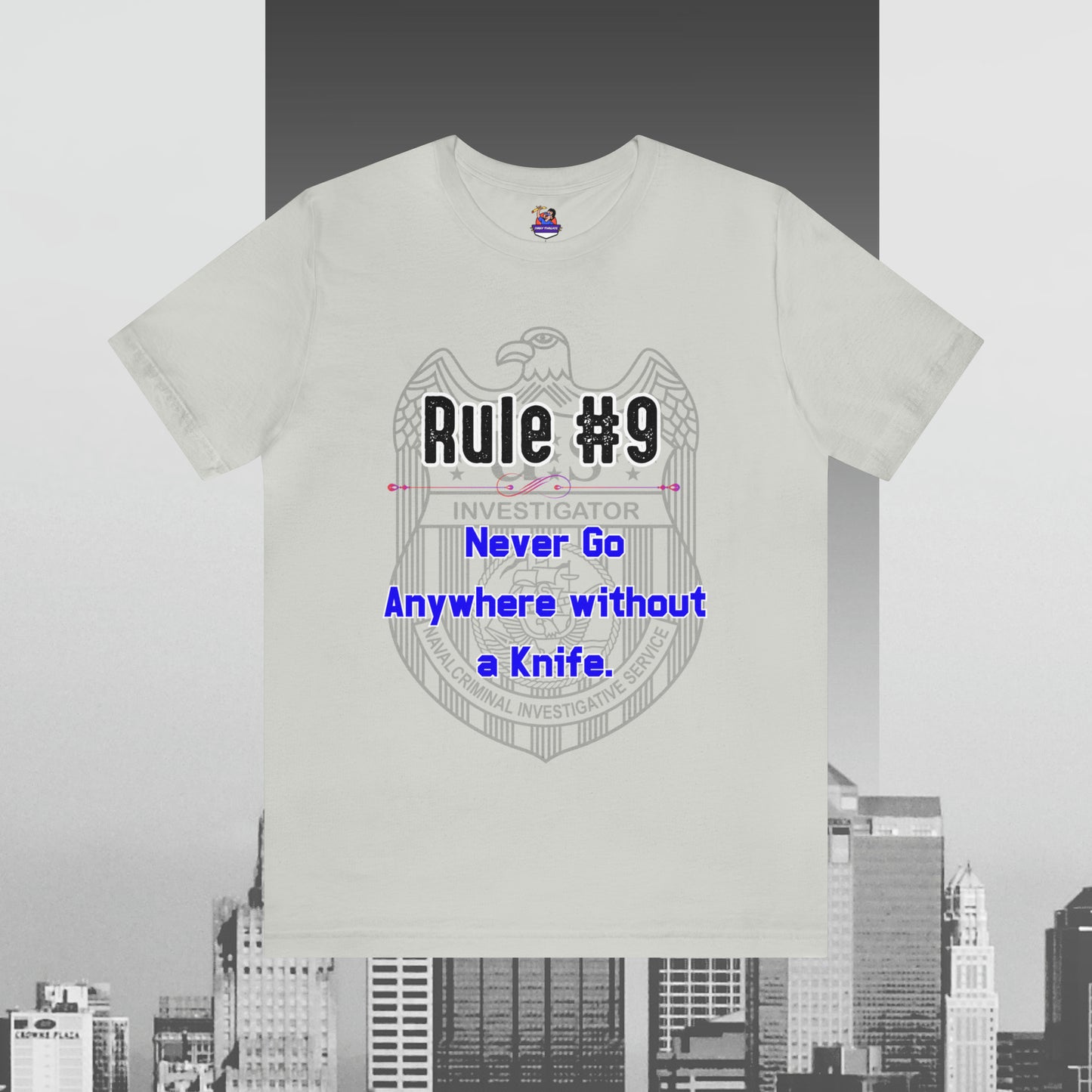 Rules of Gibbs #9 Never go anywhere without a Knife. Unisex Jersey Short Sleeve Tee