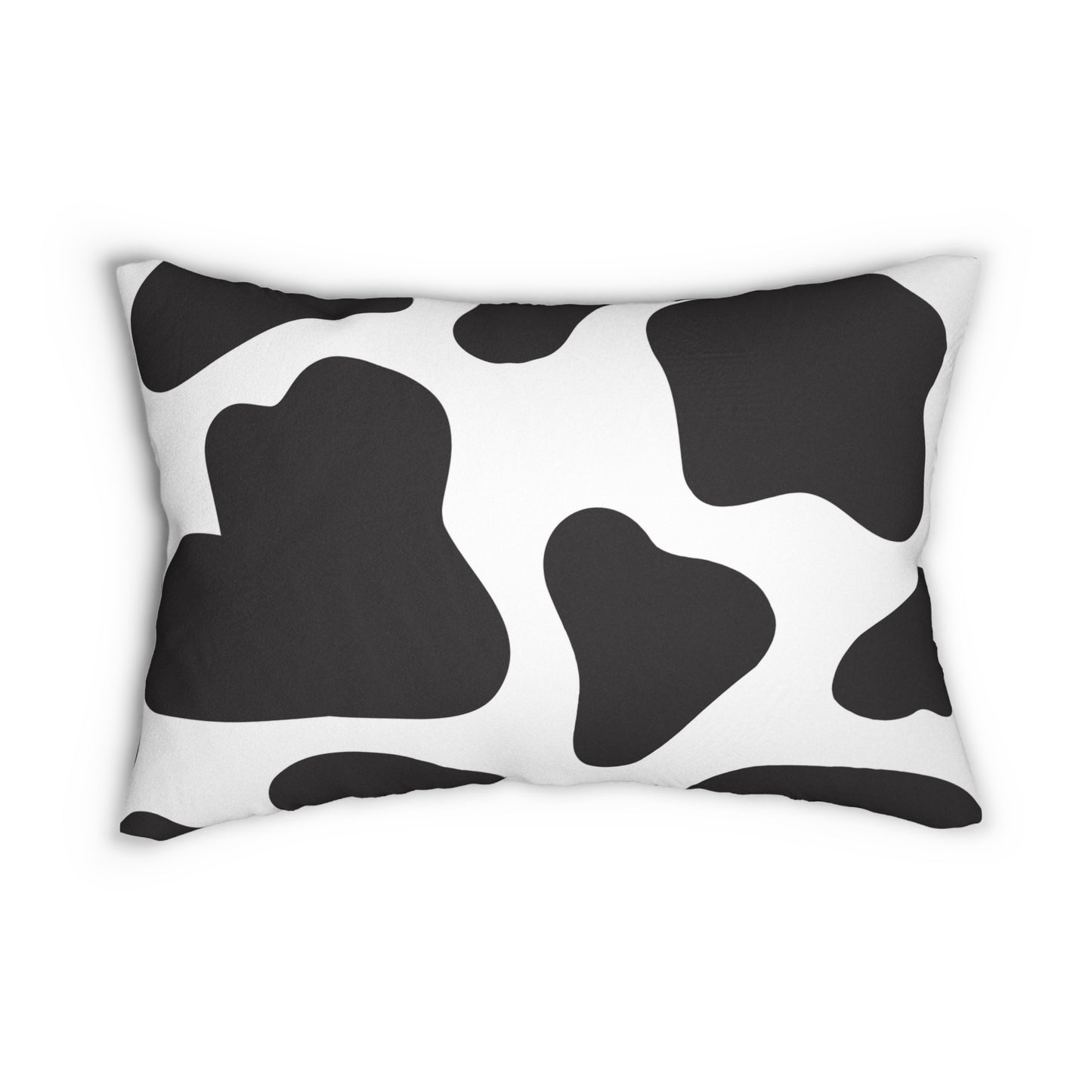 Cow Print Spun Polyester Lumbar Pillow