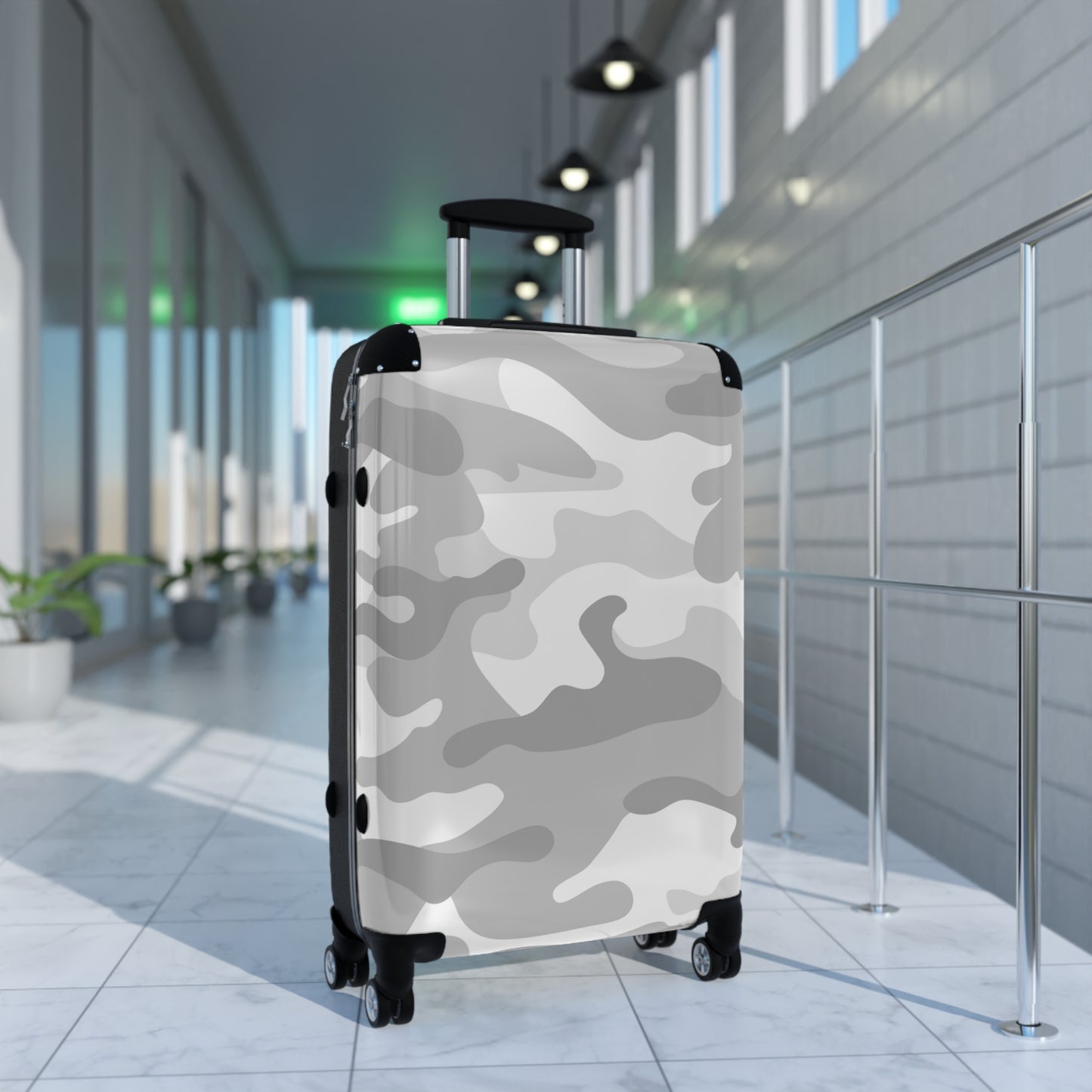 Grey Camo Suitcase