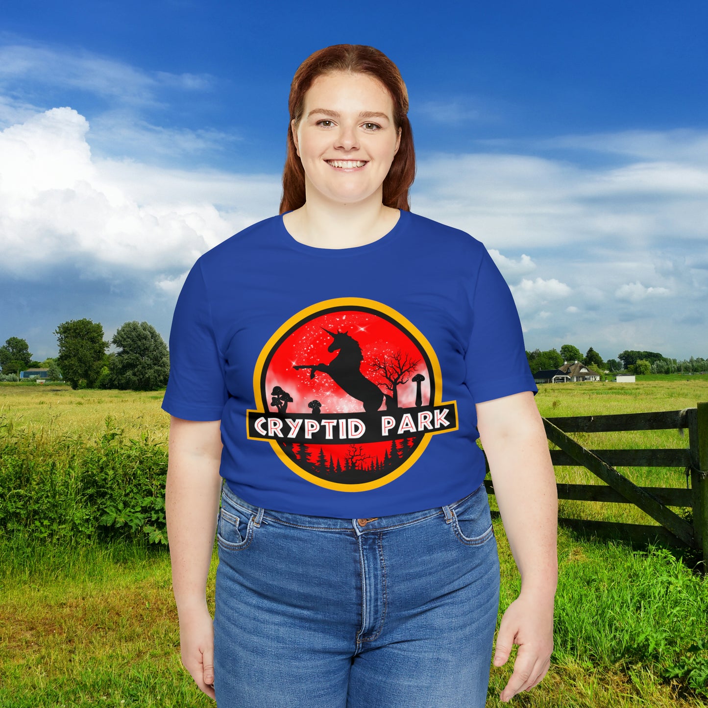 Cryptid Park Series Present The Unicorn Unisex Jersey Short Sleeve Tee