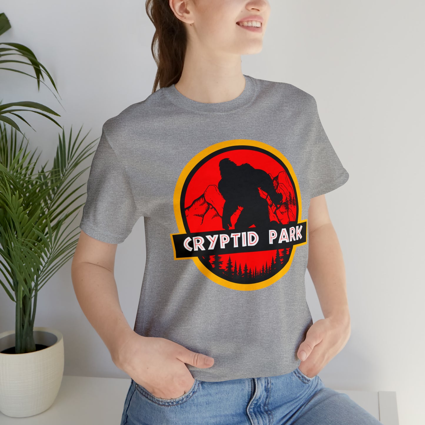 Cryptid Park Series Presents Bigfoot Unisex Jersey Short Sleeve Tee