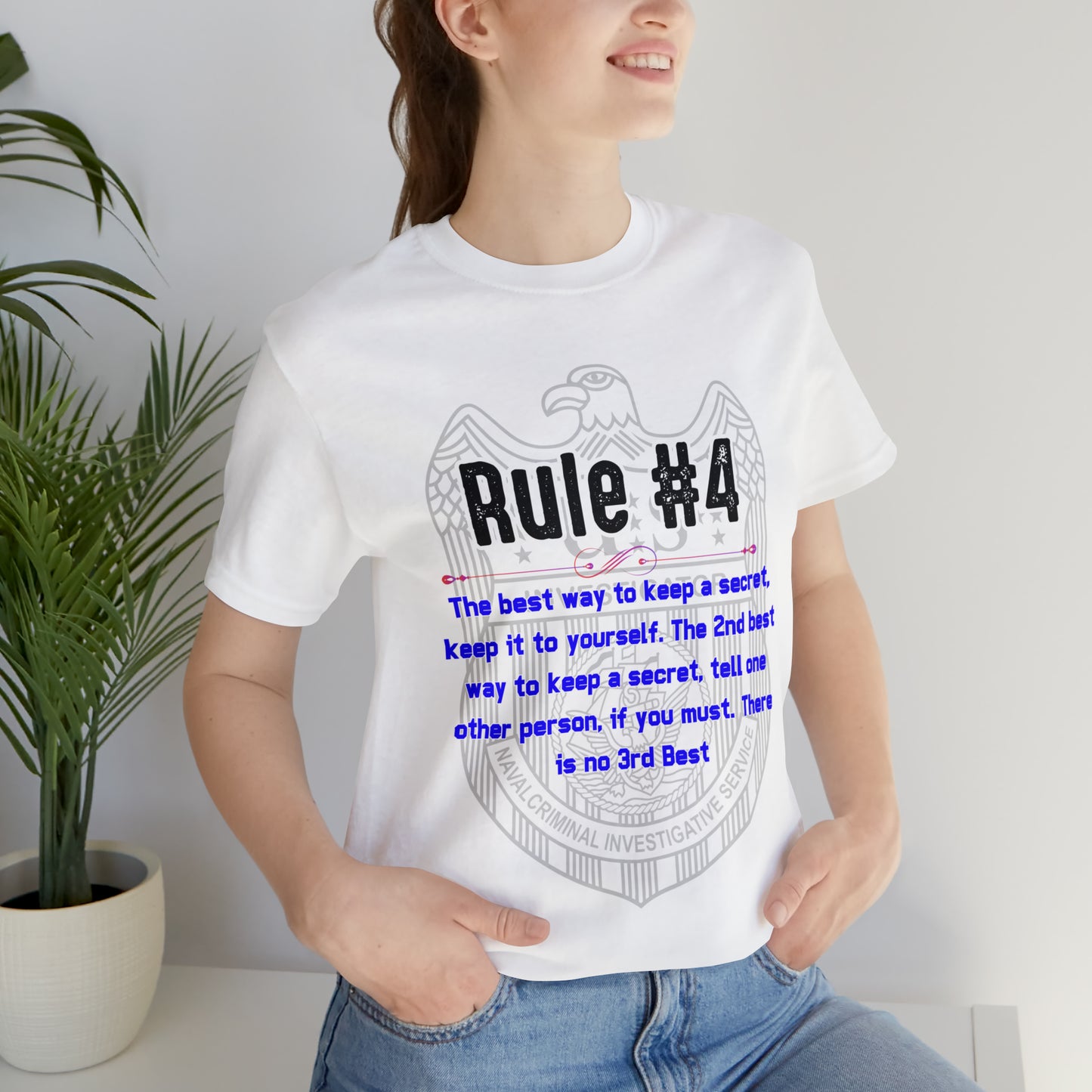 Rules of Gibbs #4 If you have a secret Keep it to yourself Unisex Jersey Short Sleeve Tee