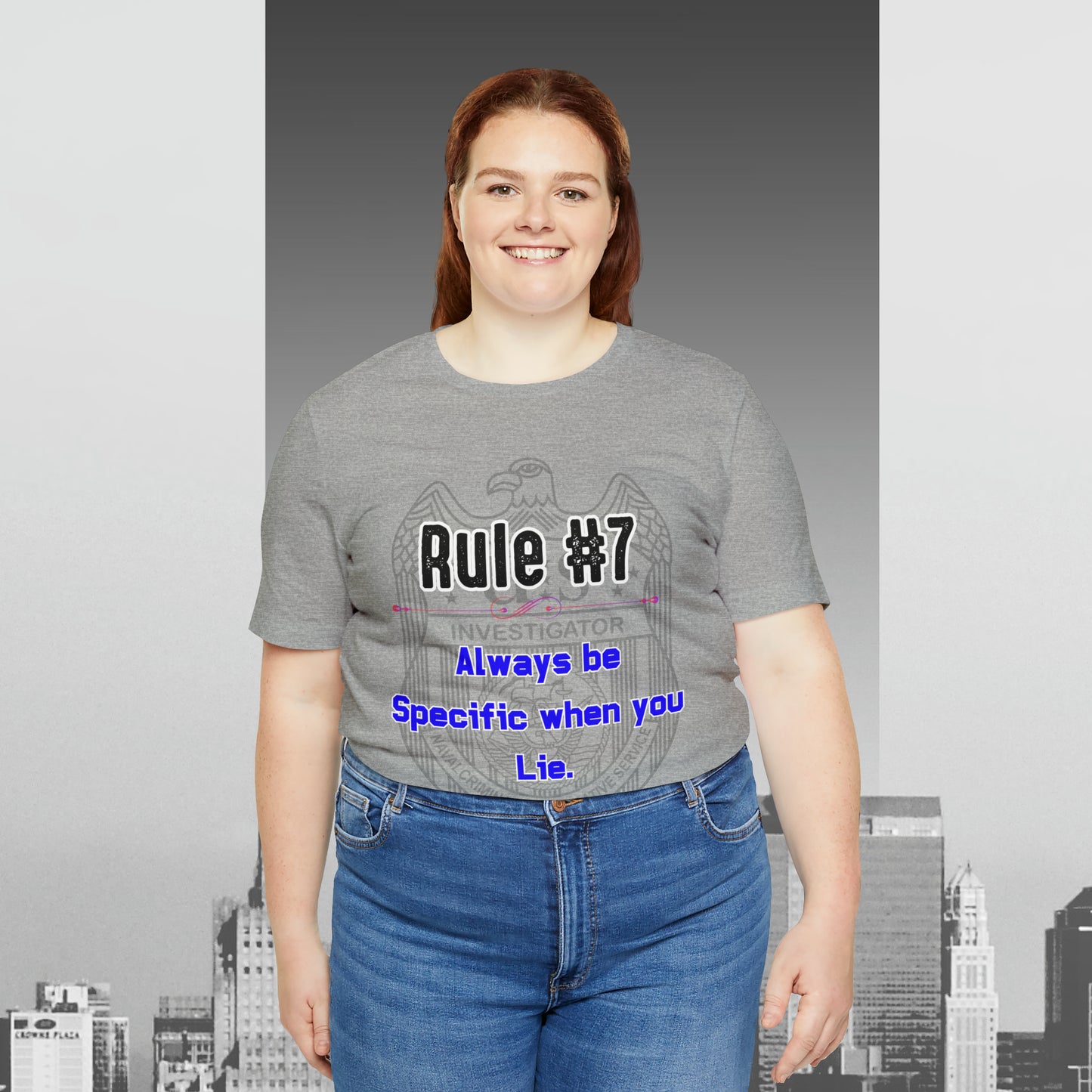 Rules of Gibbs #7 Always be Specific When you Lie Unisex Jersey Short Sleeve Tee