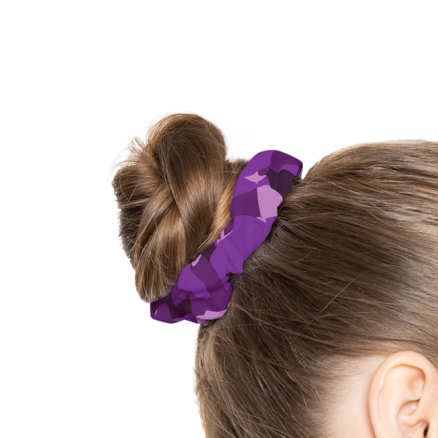 Purple Camo Scrunchie