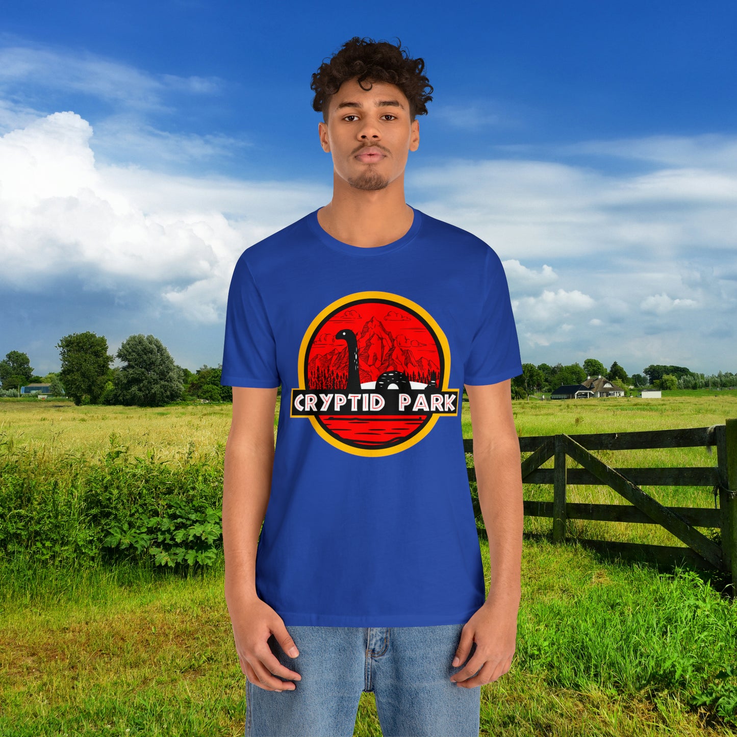 Cryptid Park Series Present The Loch Ness Monster Unisex Jersey Short Sleeve Tee